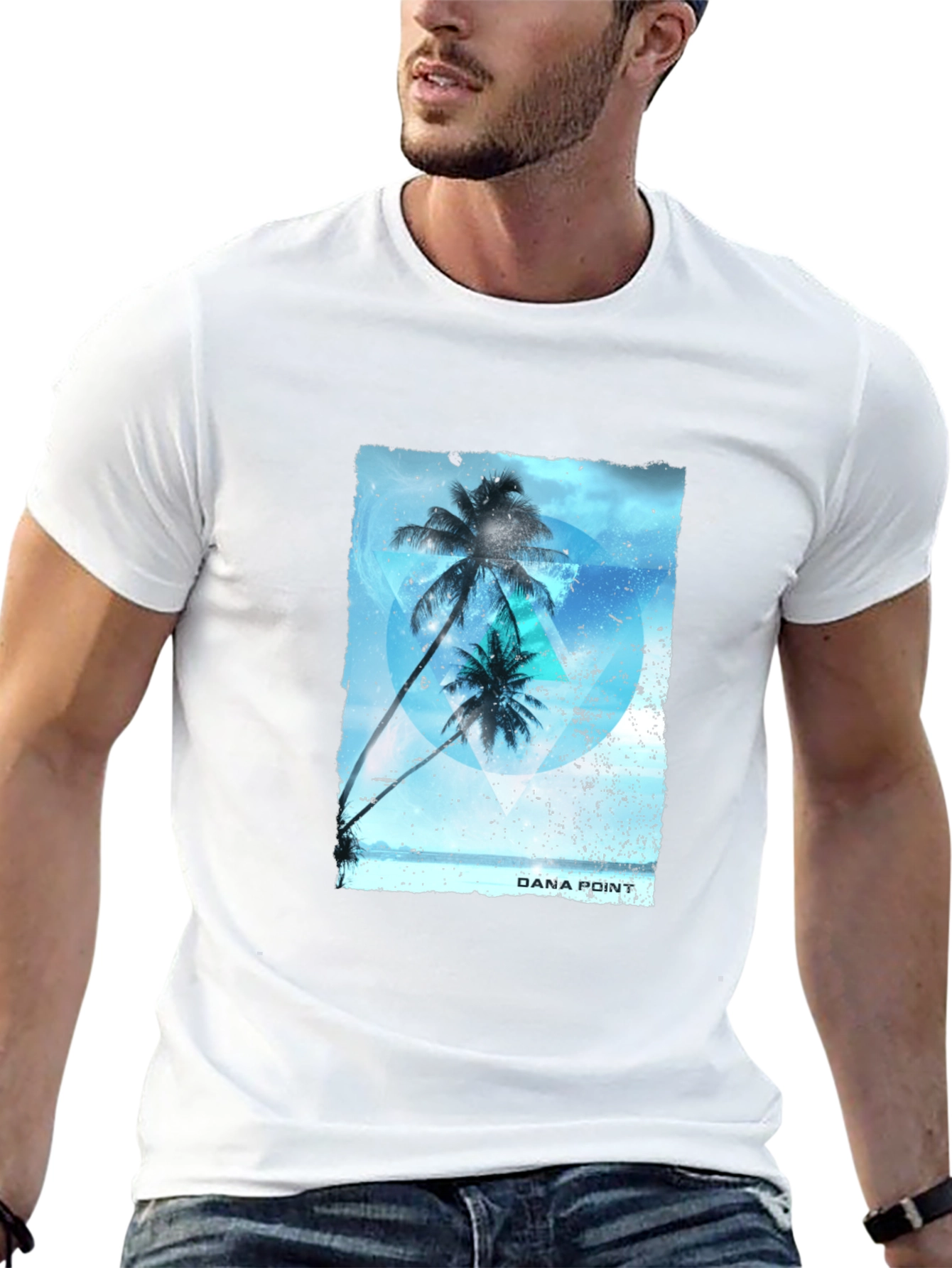 Dana Point Palm Tree Graphic Tee - Black