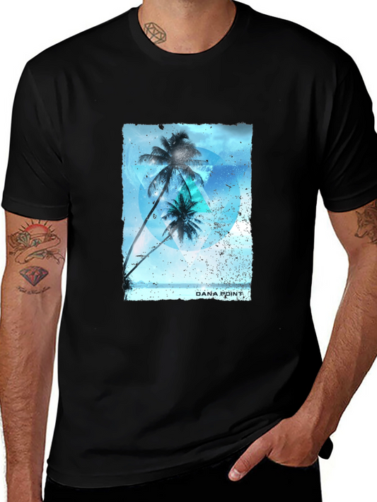 Dana Point Palm Tree Graphic Tee - Black