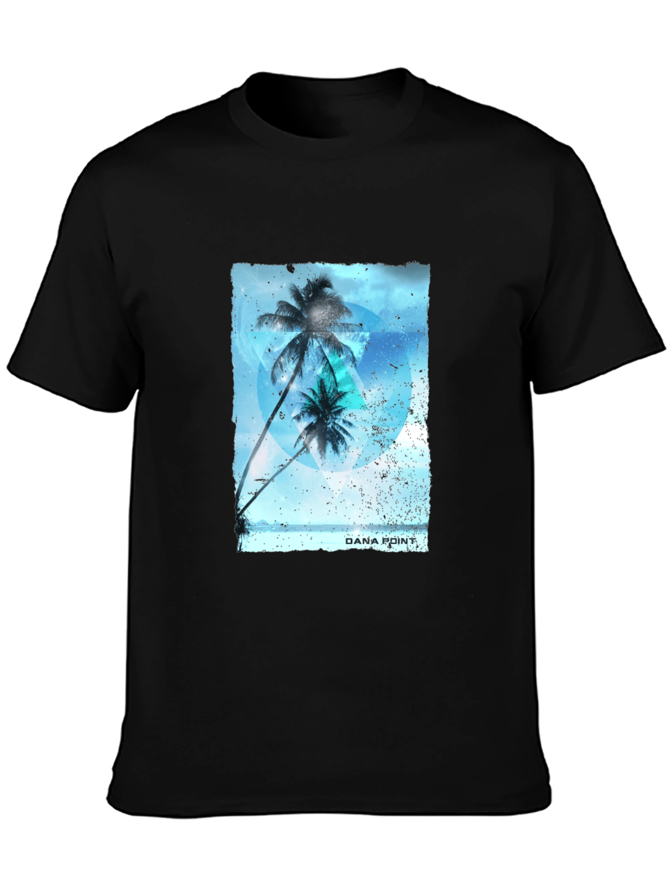 Dana Point Palm Tree Graphic Tee - Black