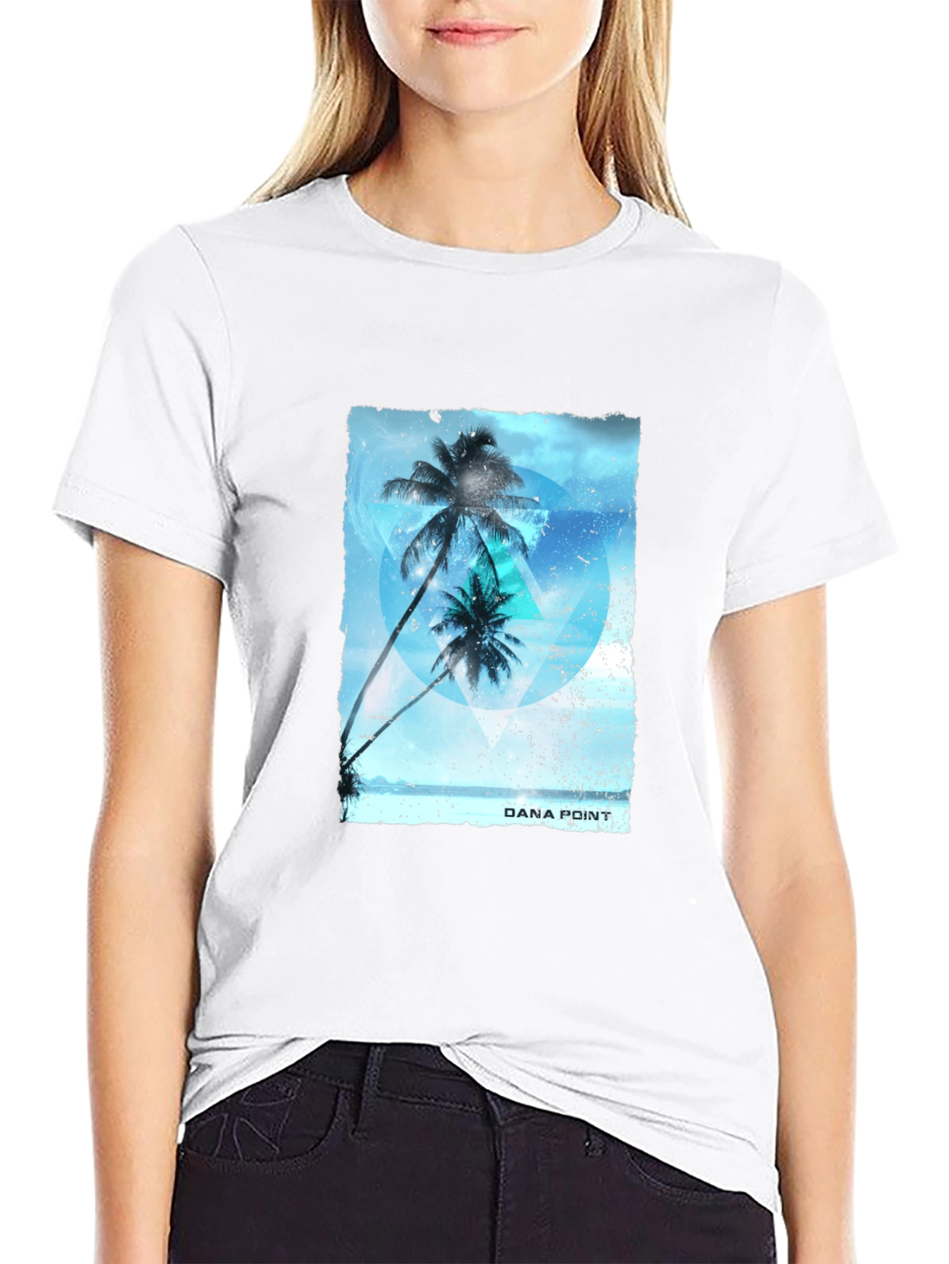 Dana Point Palm Tree Graphic Tee - Black