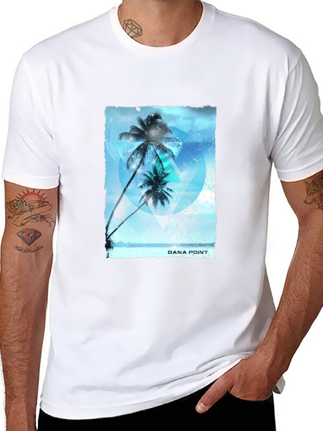 Dana Point Palm Tree Graphic Tee - Black