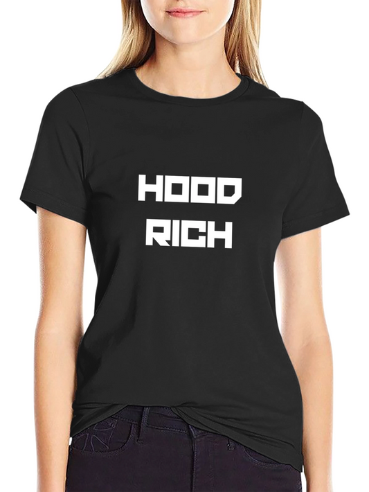 Hood Rich Graphic Tee - Black Short Sleeve Crew Neck