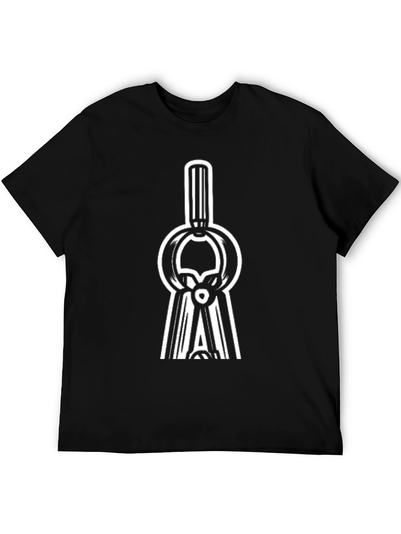 Unique Graphic Tee - Black T-Shirt with White Design