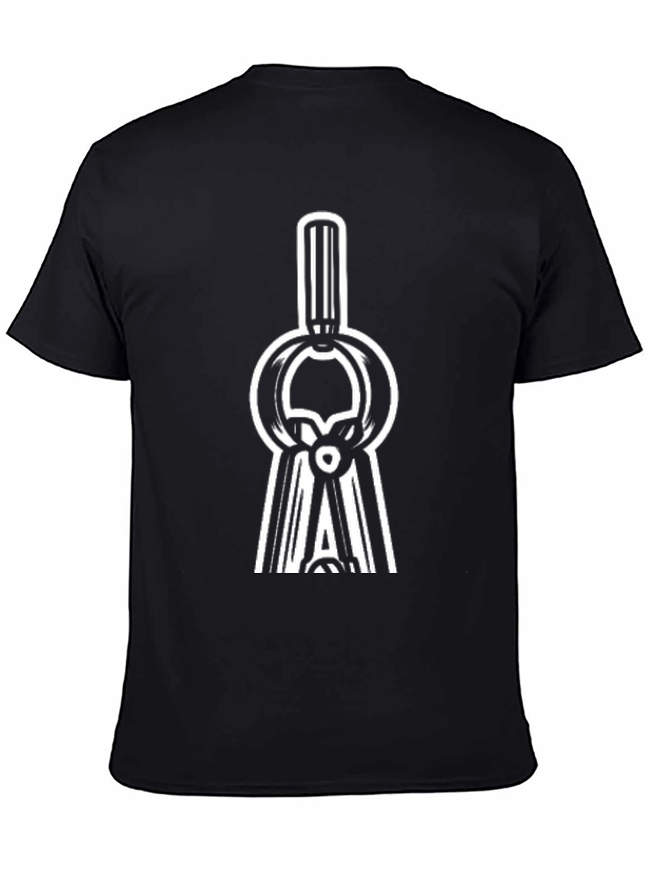 Unique Graphic Tee - Black T-Shirt with White Design
