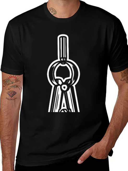 Unique Graphic Tee - Black T-Shirt with White Design