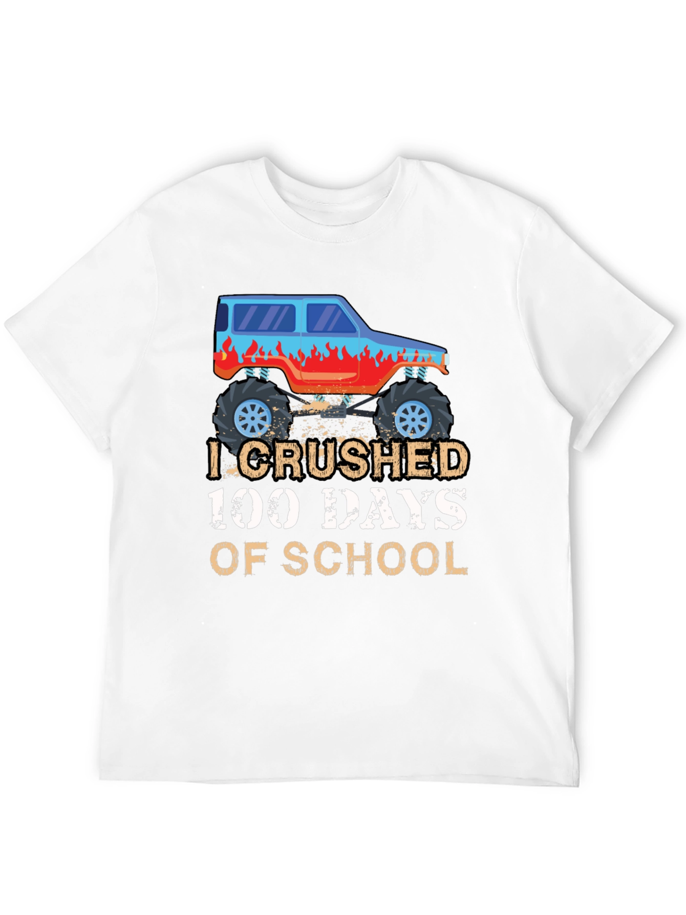 I Crushed 100 Days of School Monster Truck Tee