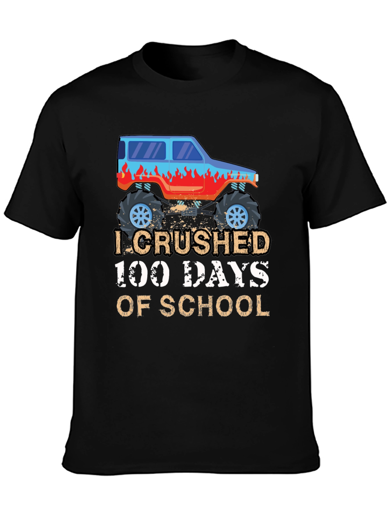 I Crushed 100 Days of School Monster Truck Tee