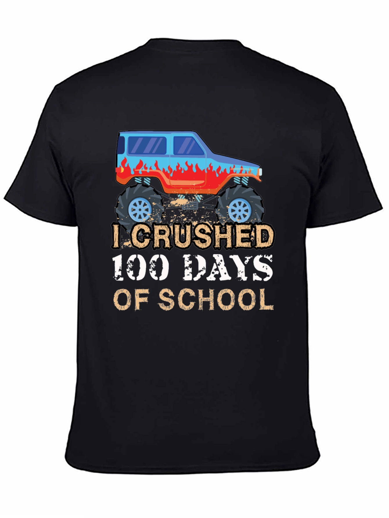 I Crushed 100 Days of School Monster Truck Tee