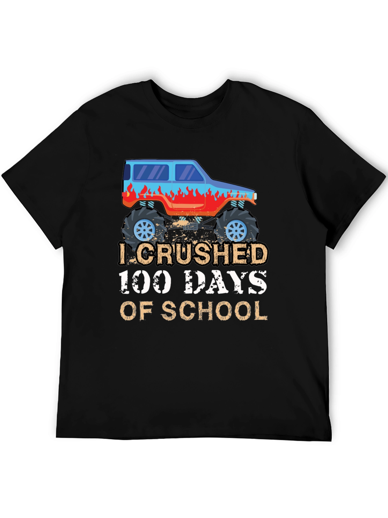 I Crushed 100 Days of School Monster Truck Tee