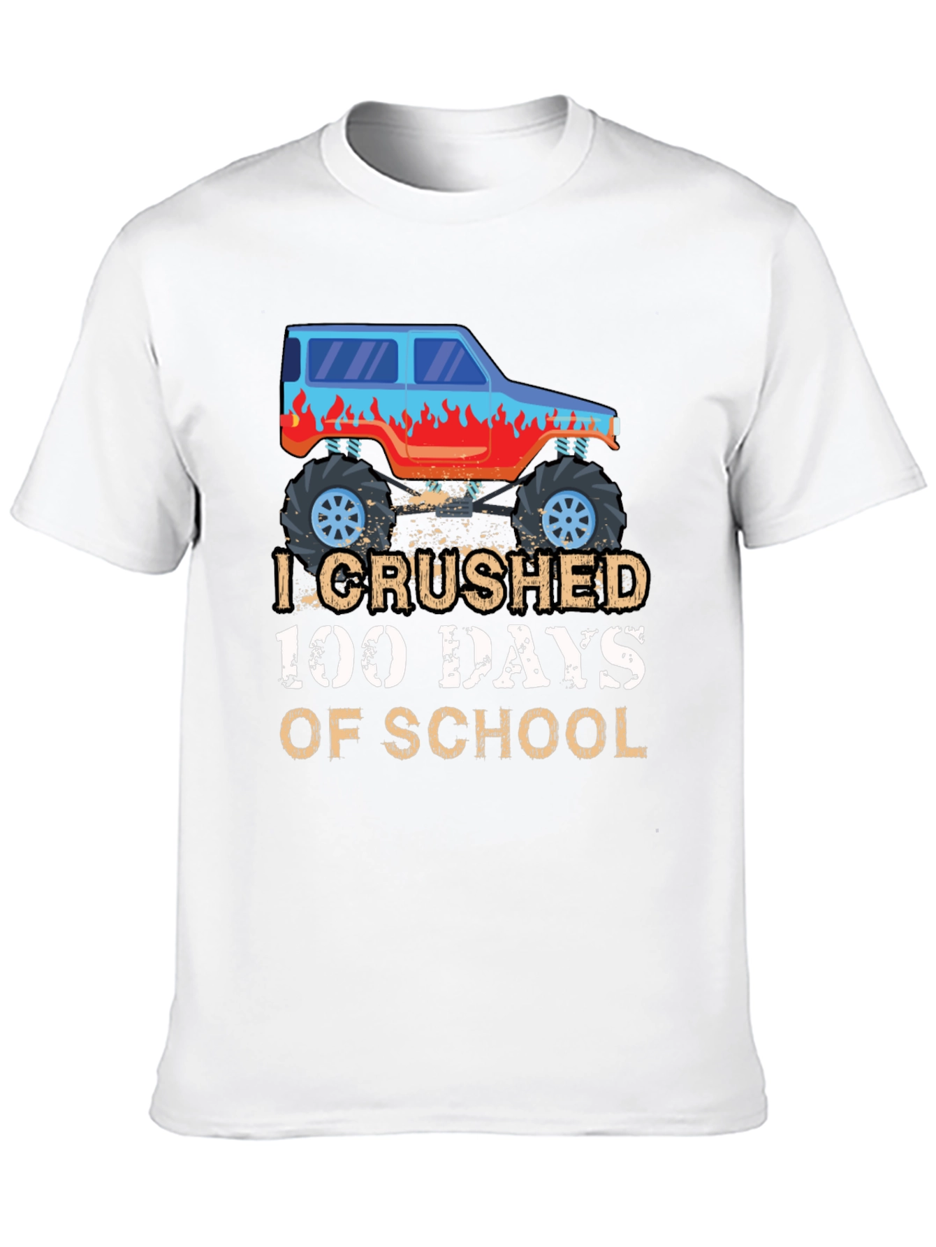 I Crushed 100 Days of School Monster Truck Tee