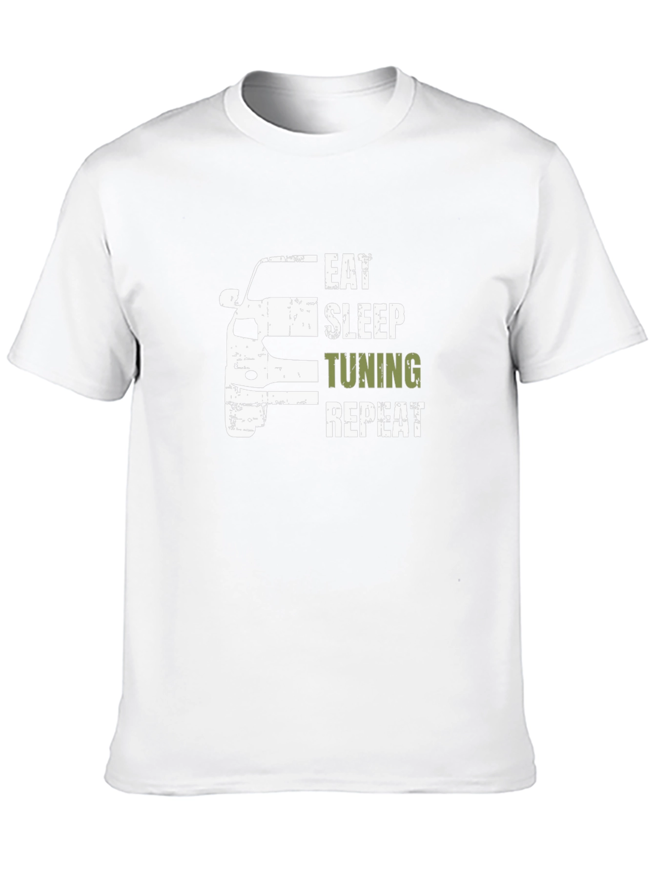 Eat Sleep Tuning Repeat Black Graphic T-Shirt