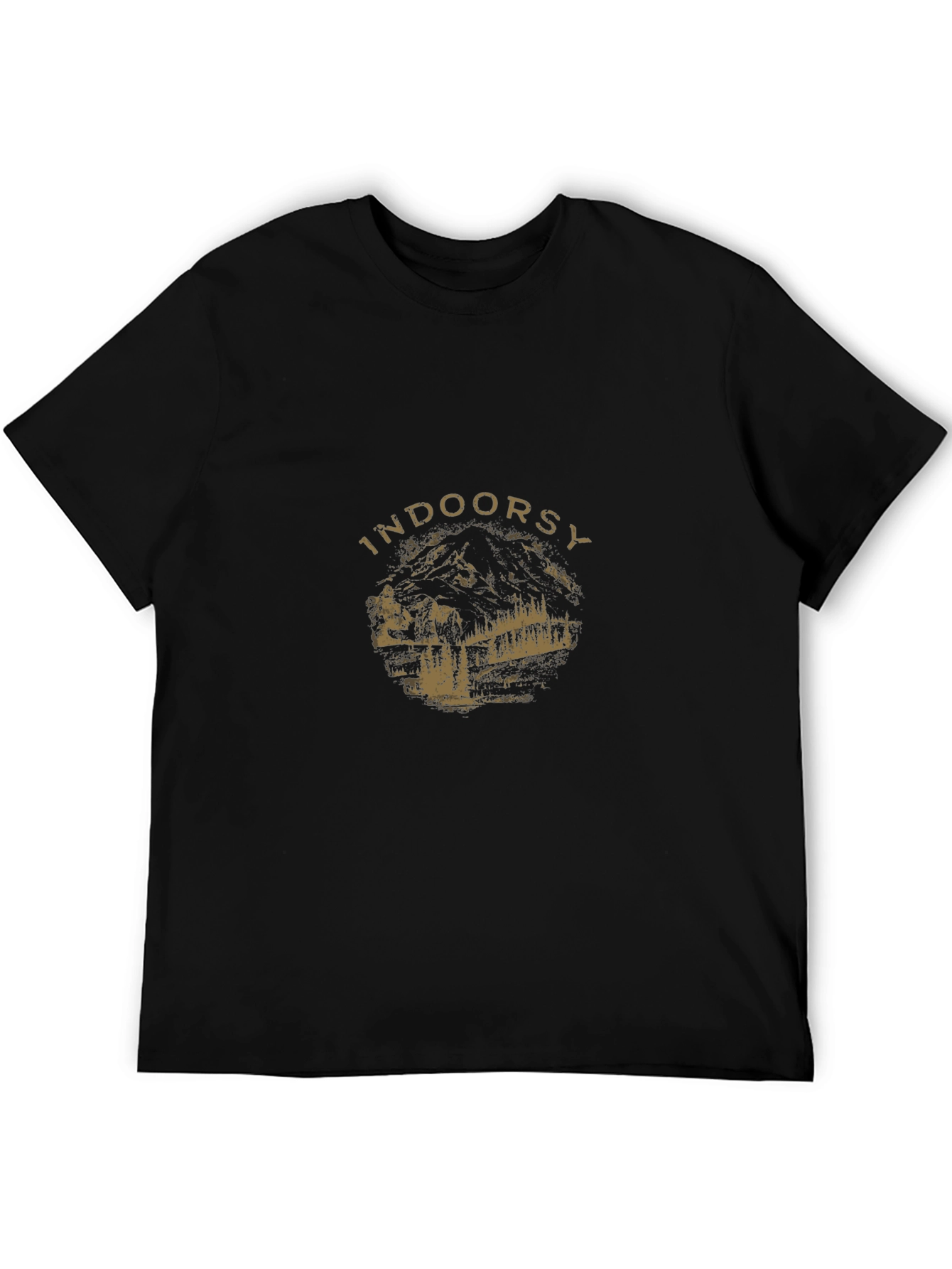 Indoorsy Graphic Tee - Black Short Sleeve
