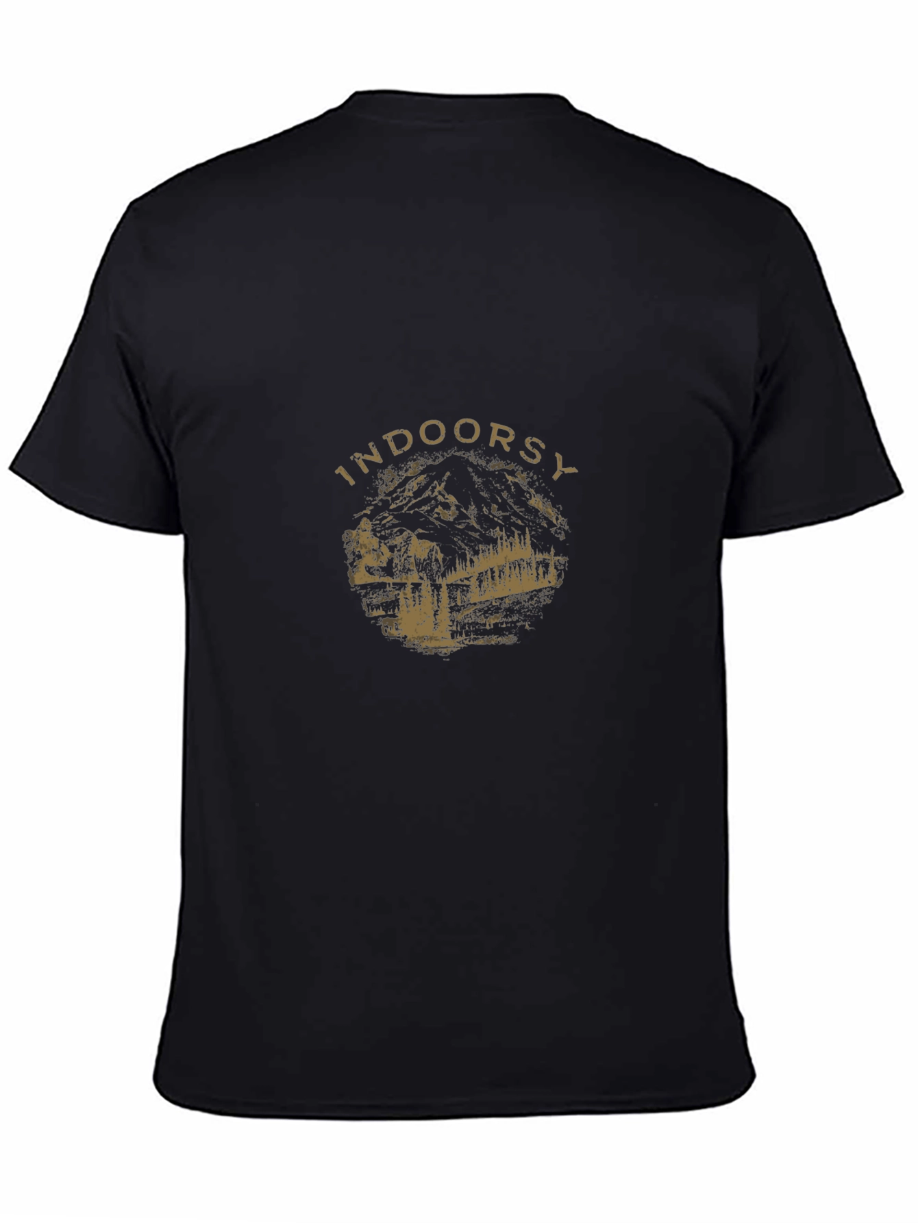 Indoorsy Graphic Tee - Black Short Sleeve