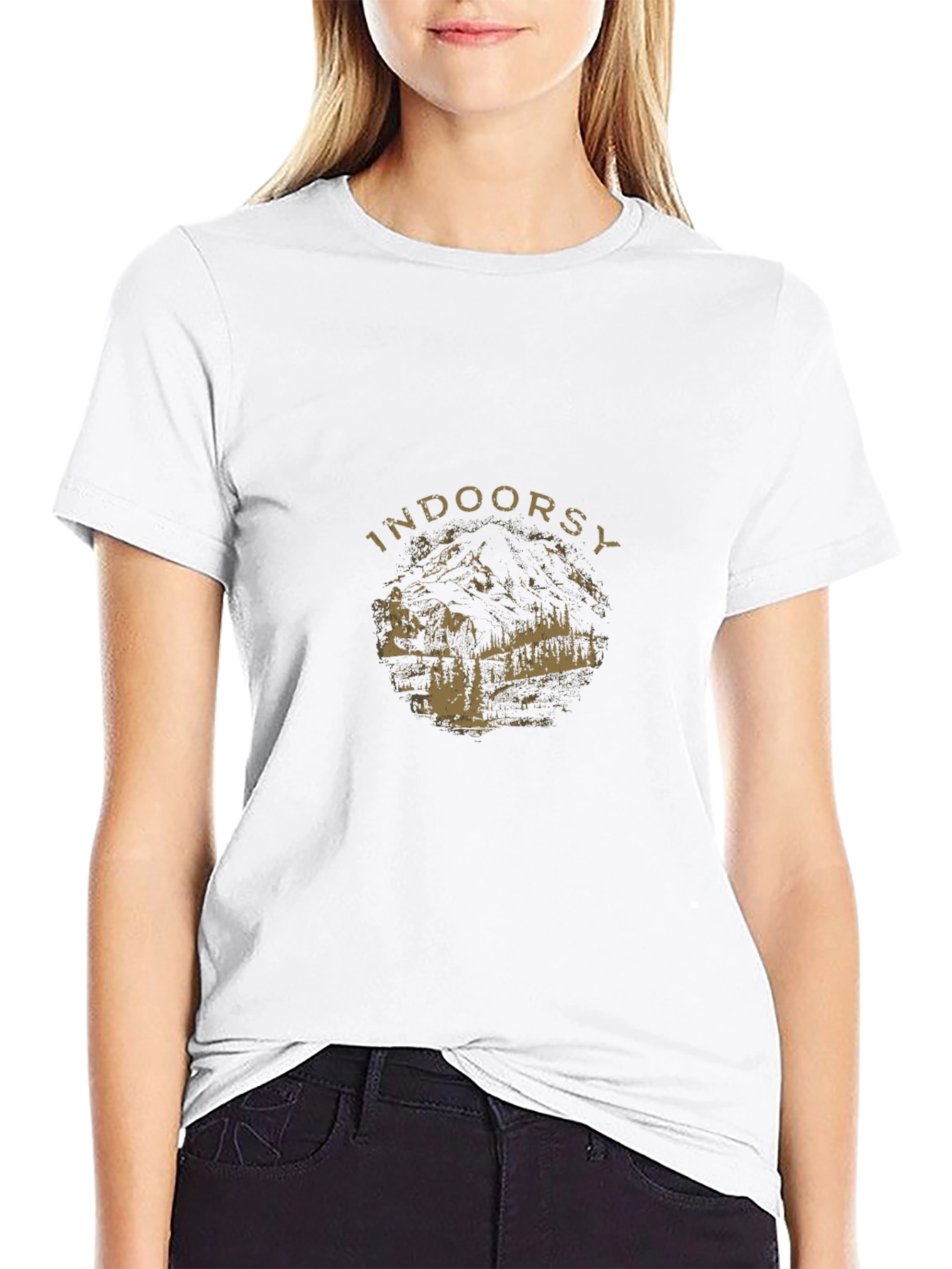 Indoorsy Graphic Tee - Black Short Sleeve