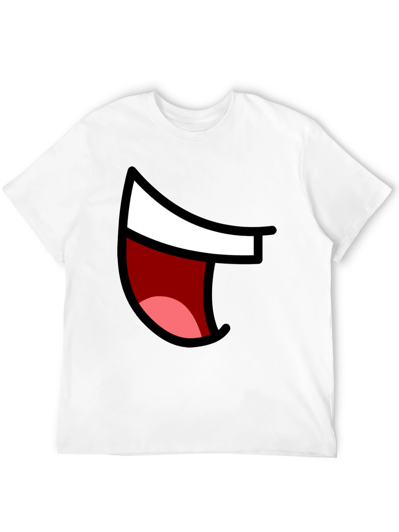 Cartoon Mouth Graphic Tee - Black