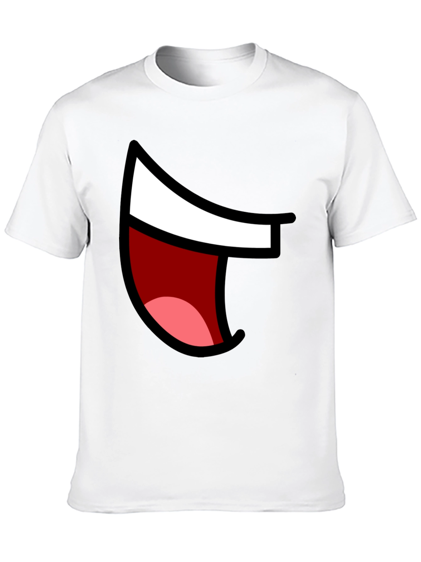 Cartoon Mouth Graphic Tee - Black