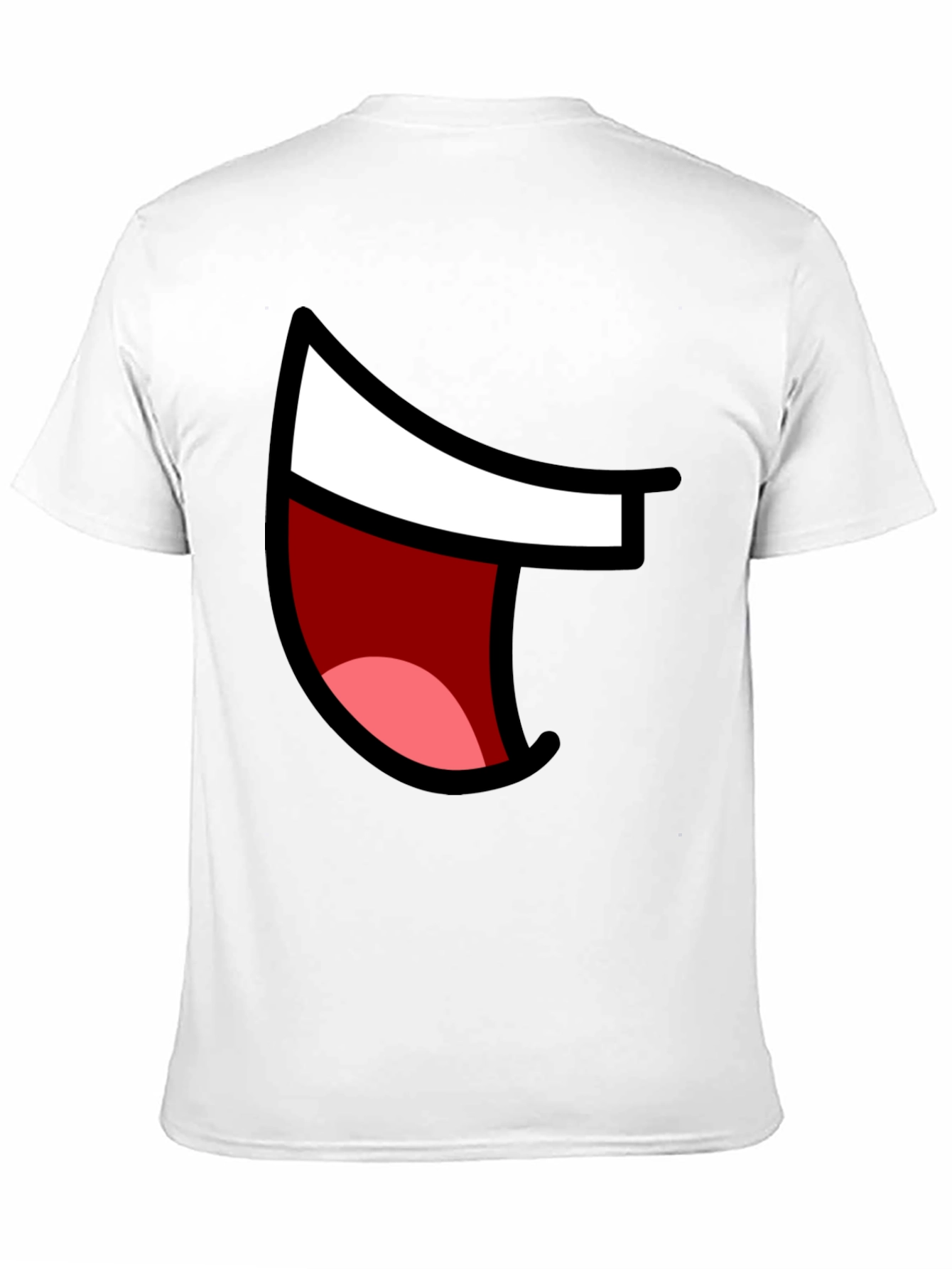 Cartoon Mouth Graphic Tee - Black