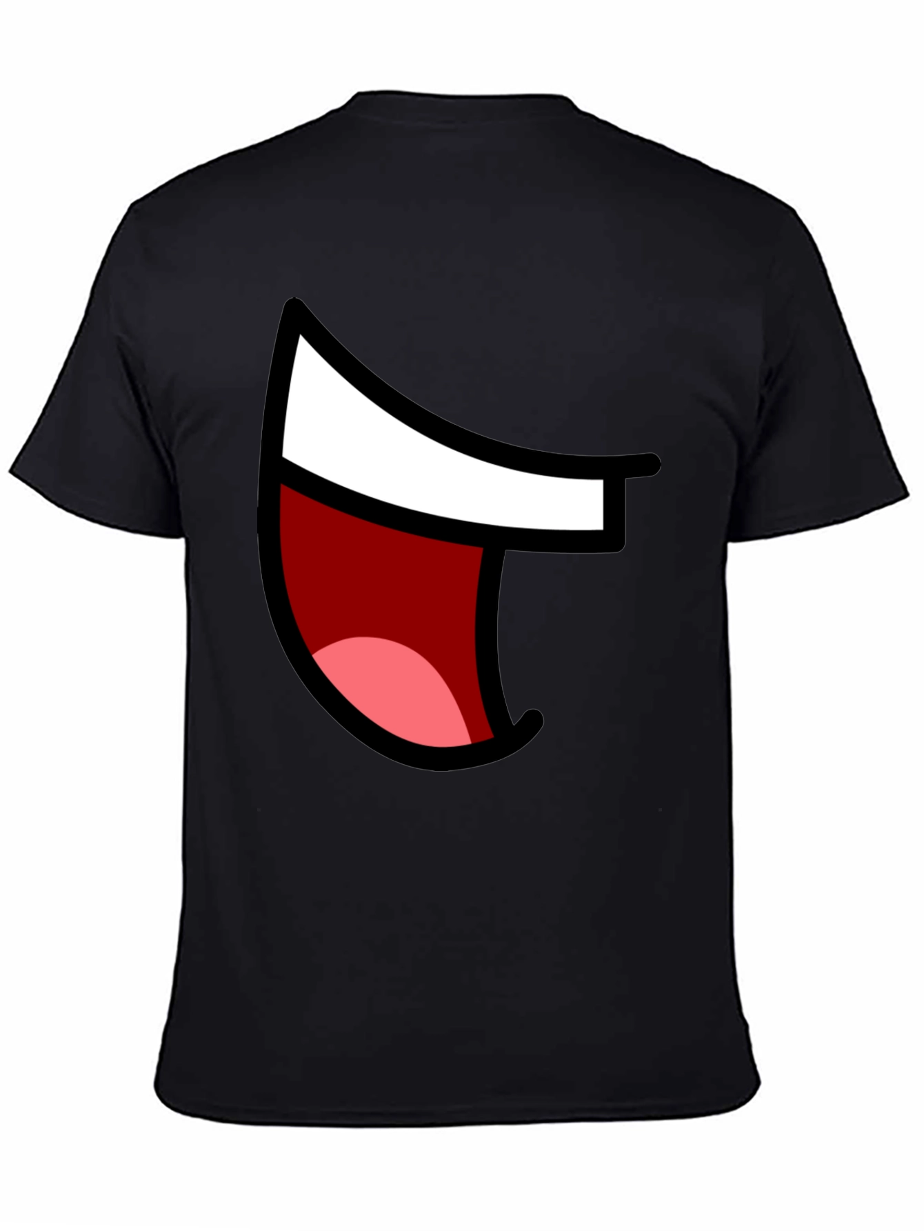 Cartoon Mouth Graphic Tee - Black