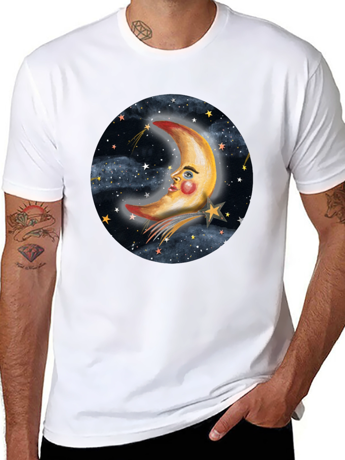 Dreamy Moon & Stars Graphic Tee