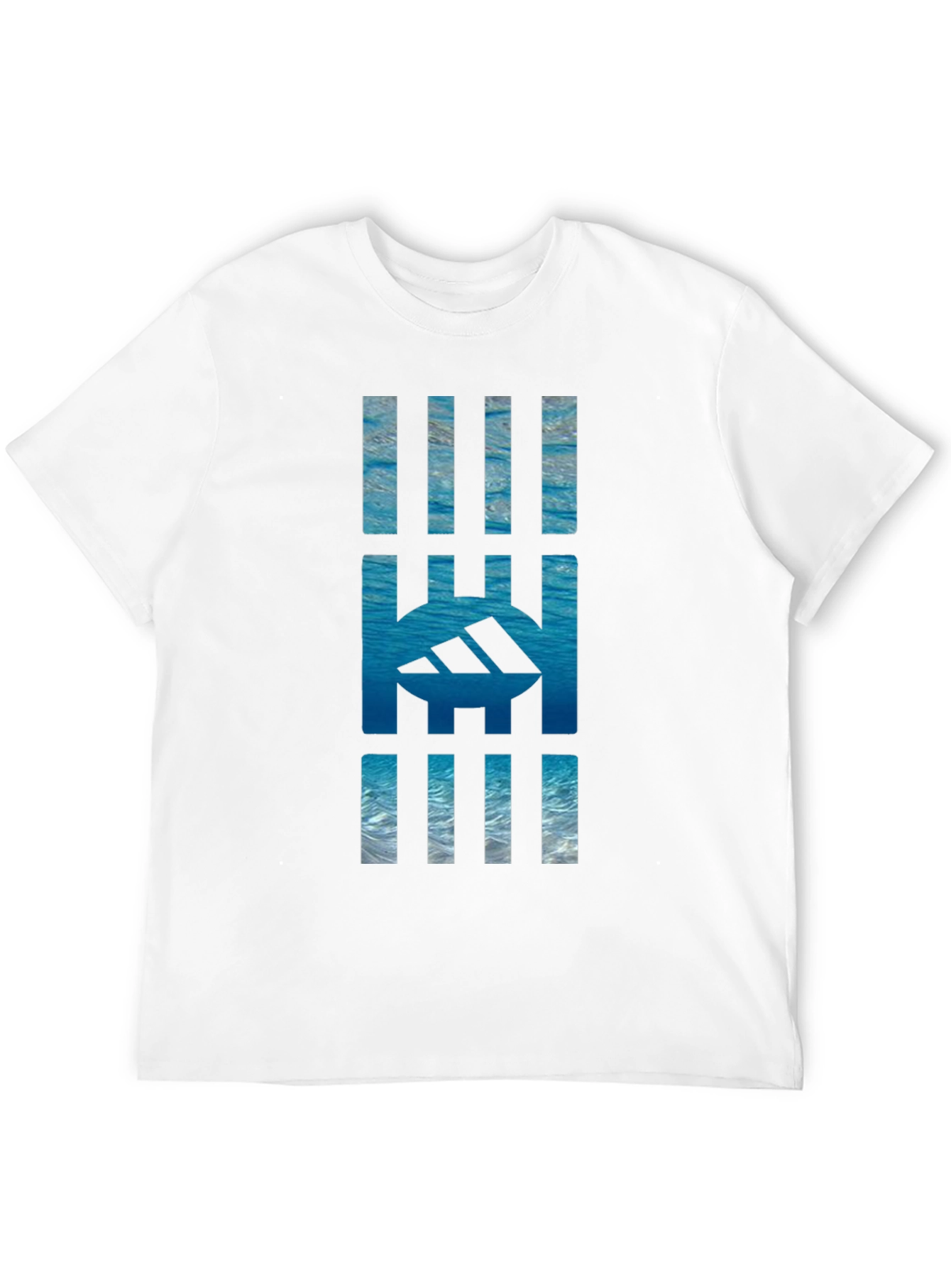 Abstract Sea Graphic Tee - Black