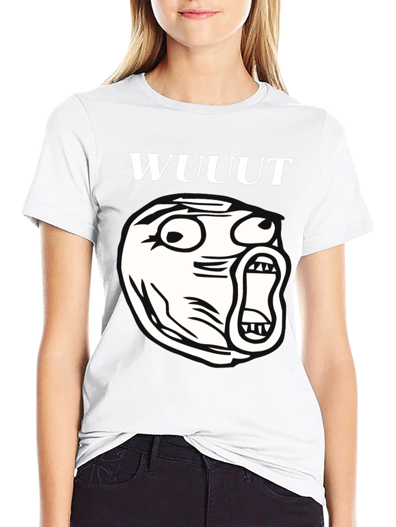 WUUUT Meme Black Graphic Tee