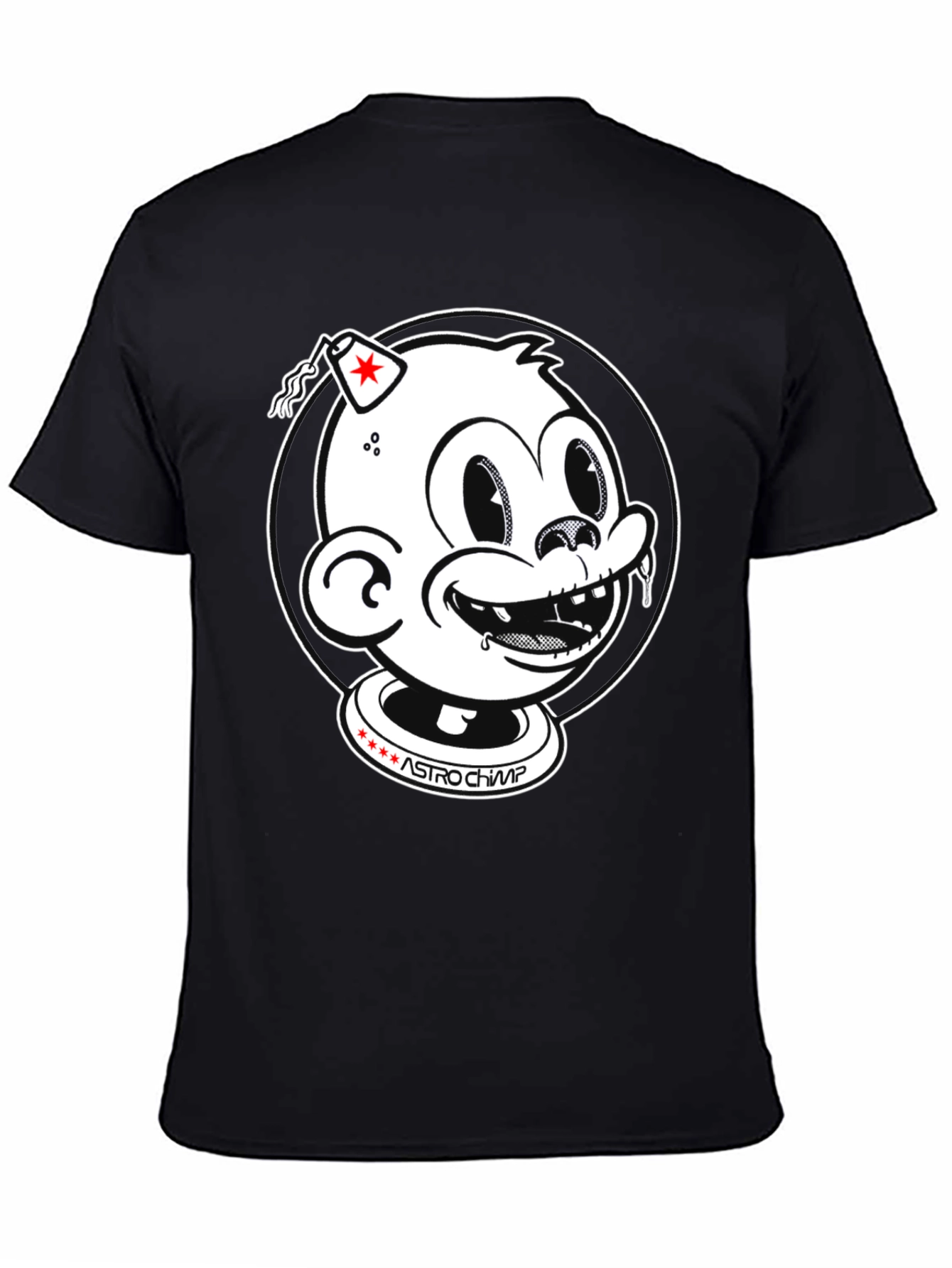 Astro Chimp Graphic T-Shirt - Bold Black Tee