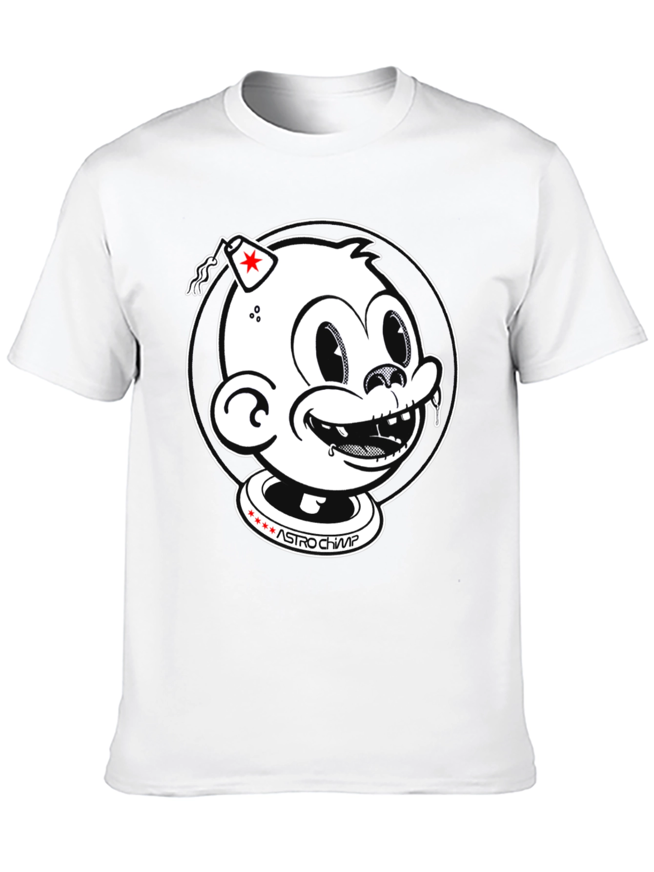 Astro Chimp Graphic T-Shirt - Bold Black Tee