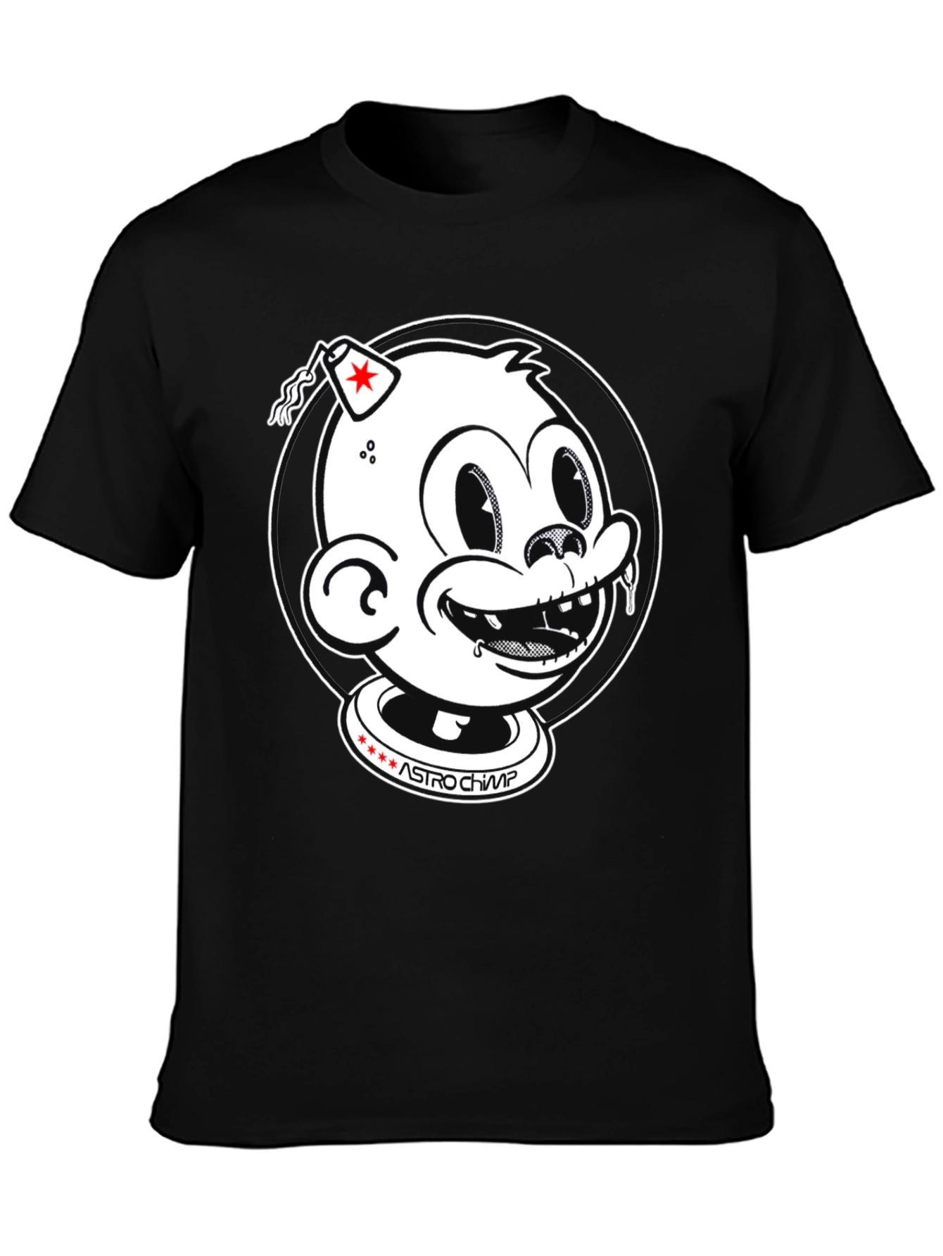 Astro Chimp Graphic T-Shirt - Bold Black Tee