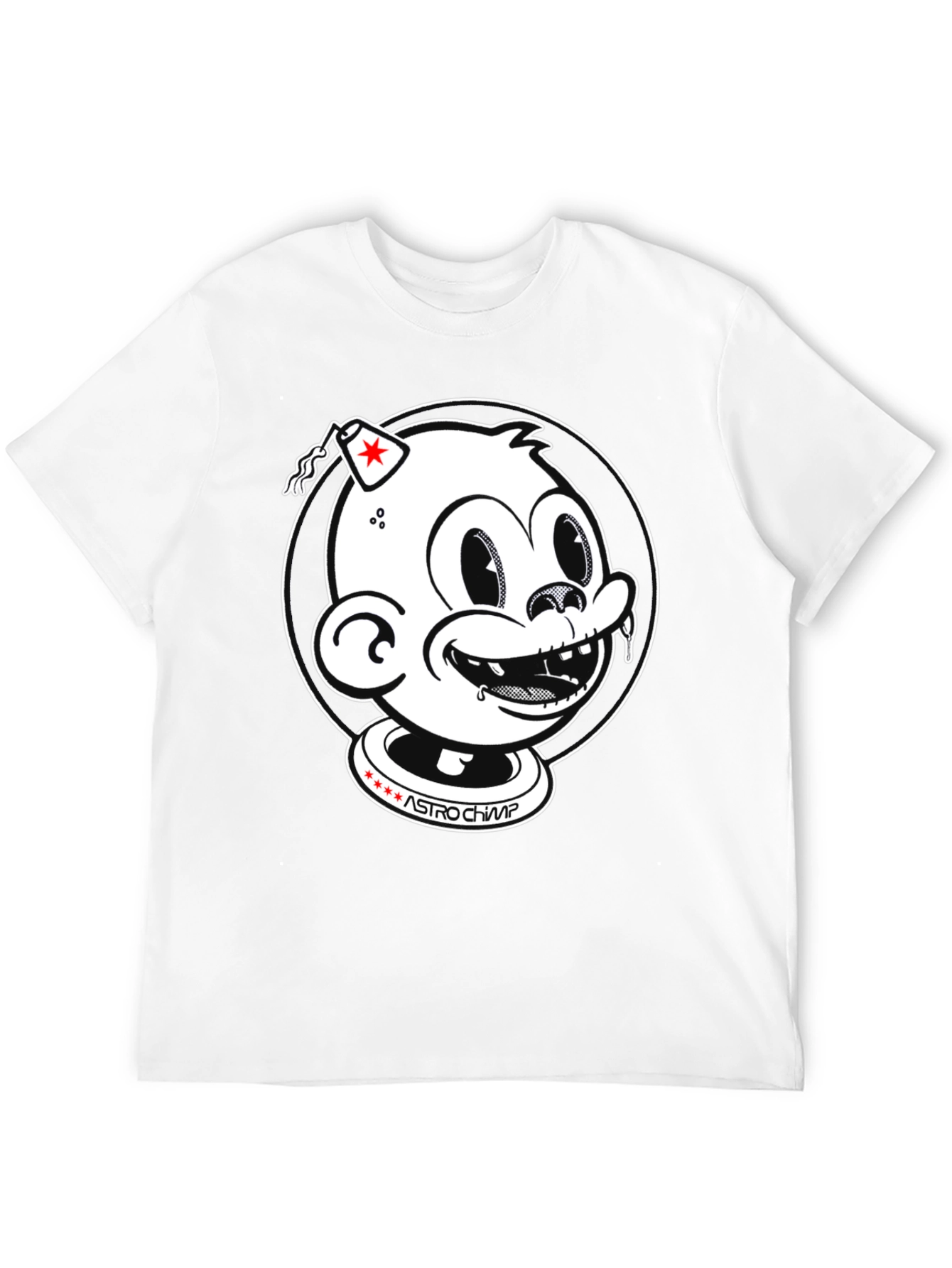 Astro Chimp Graphic T-Shirt - Bold Black Tee