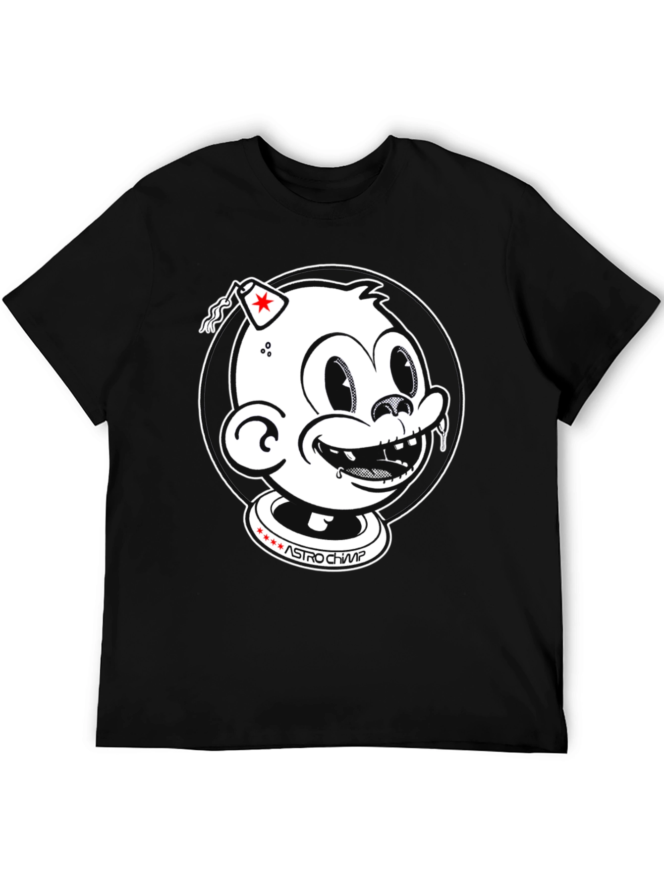 Astro Chimp Graphic T-Shirt - Bold Black Tee
