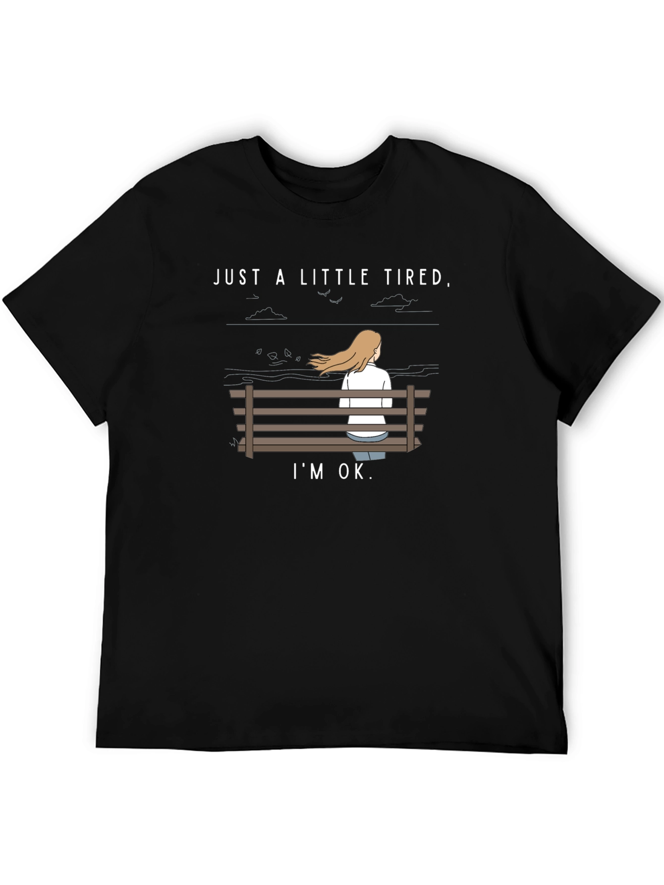 Just A Little Tired Black T-Shirt