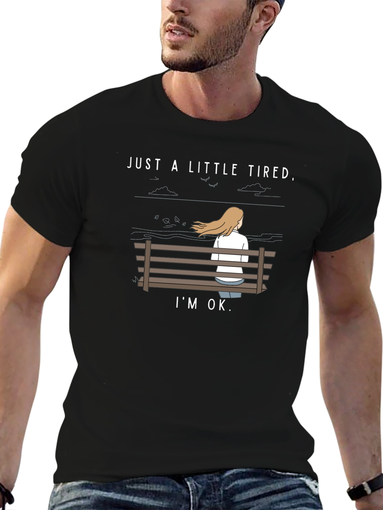 Just A Little Tired Black T-Shirt