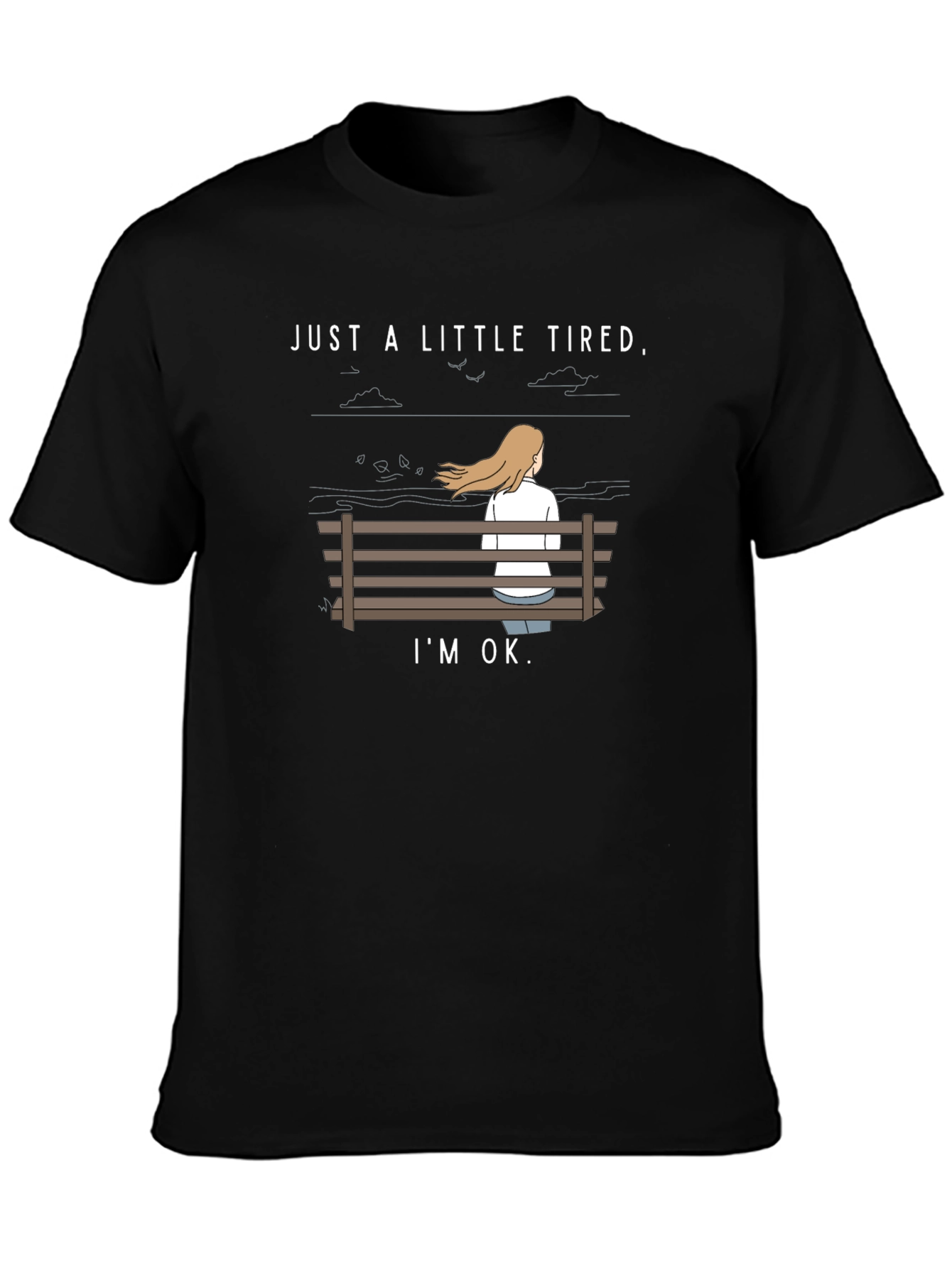 Just A Little Tired Black T-Shirt