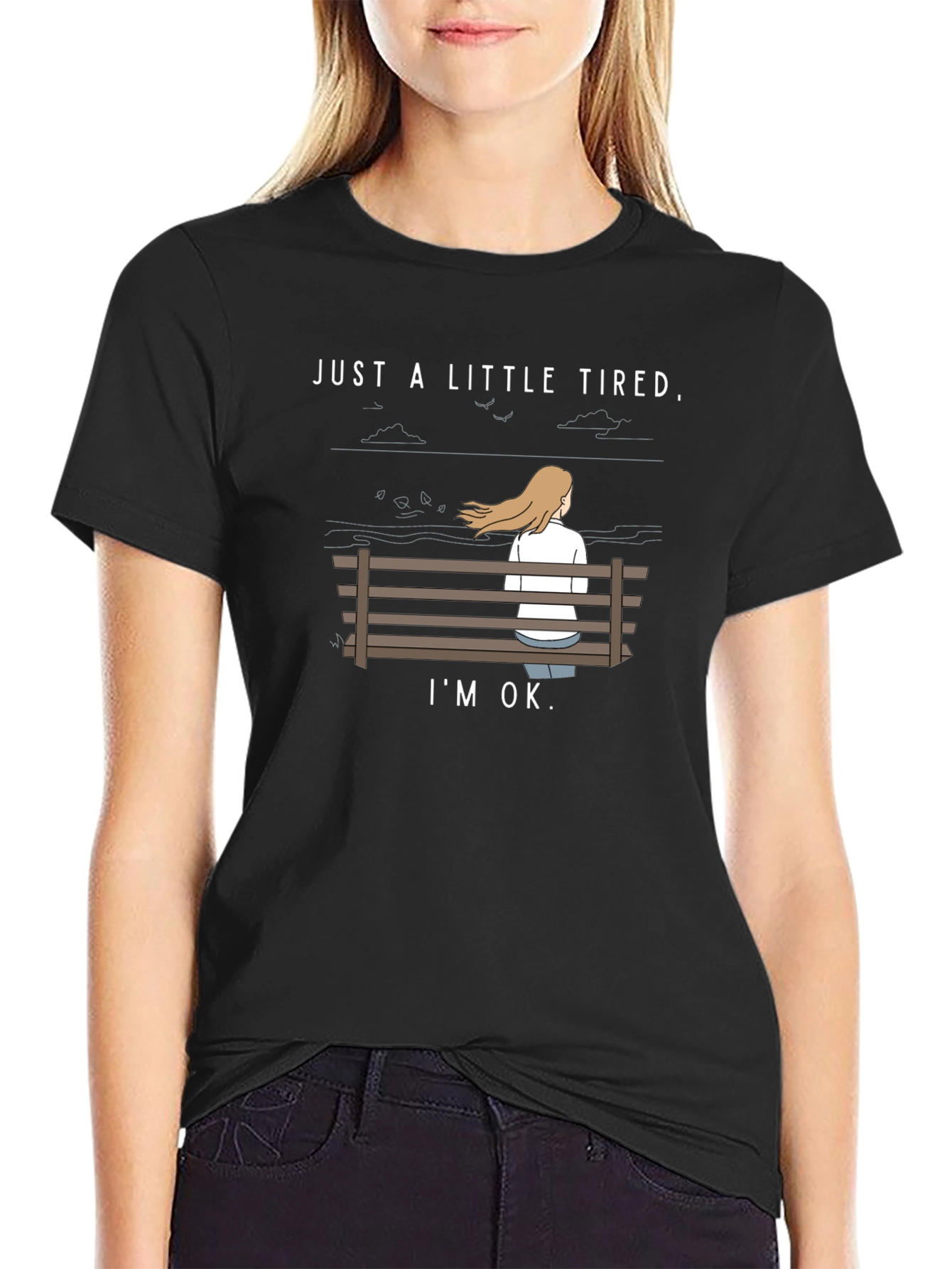 Just A Little Tired Black T-Shirt