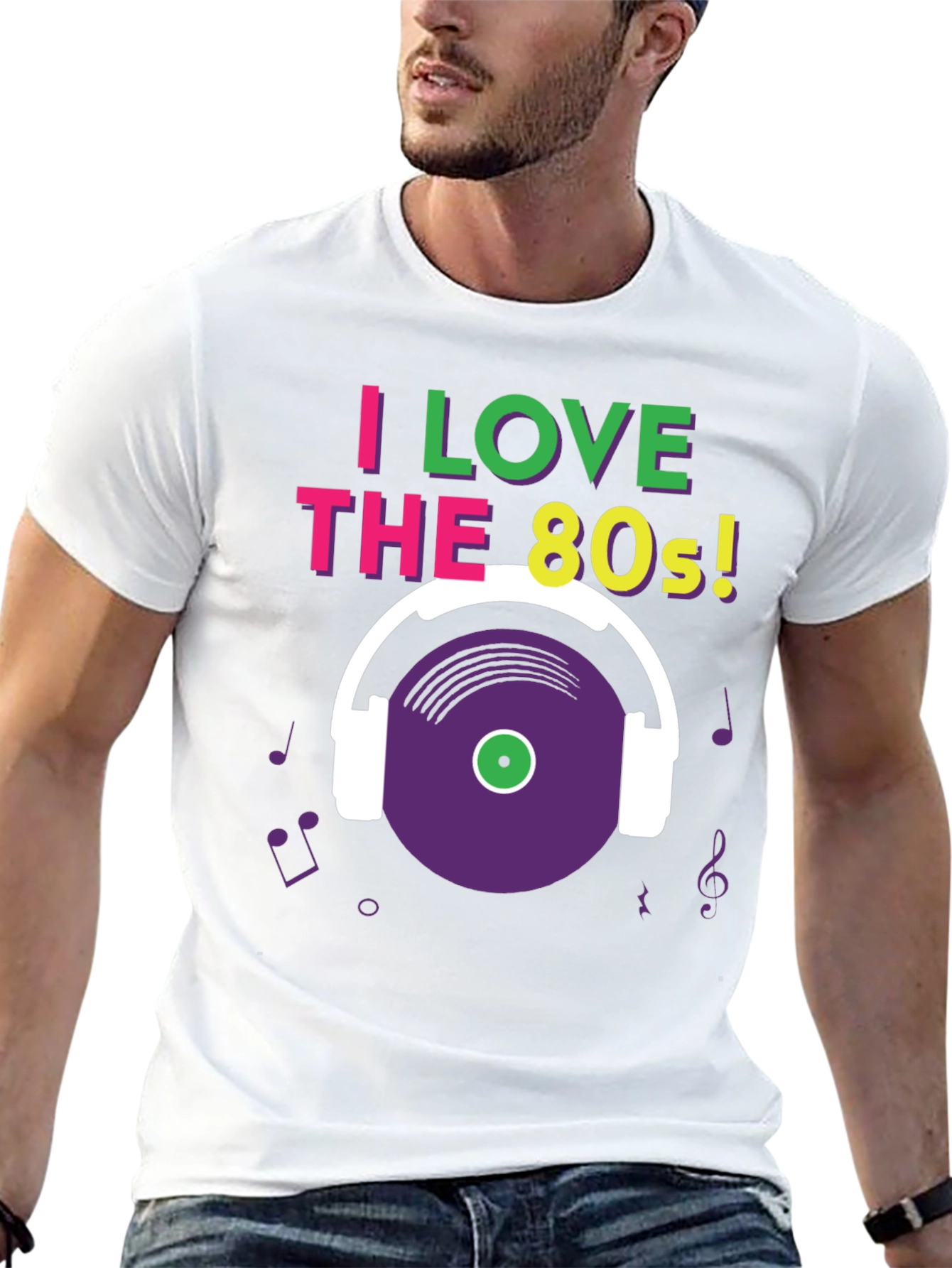 I Love the 80s T-Shirt Retro Music Graphic Tee