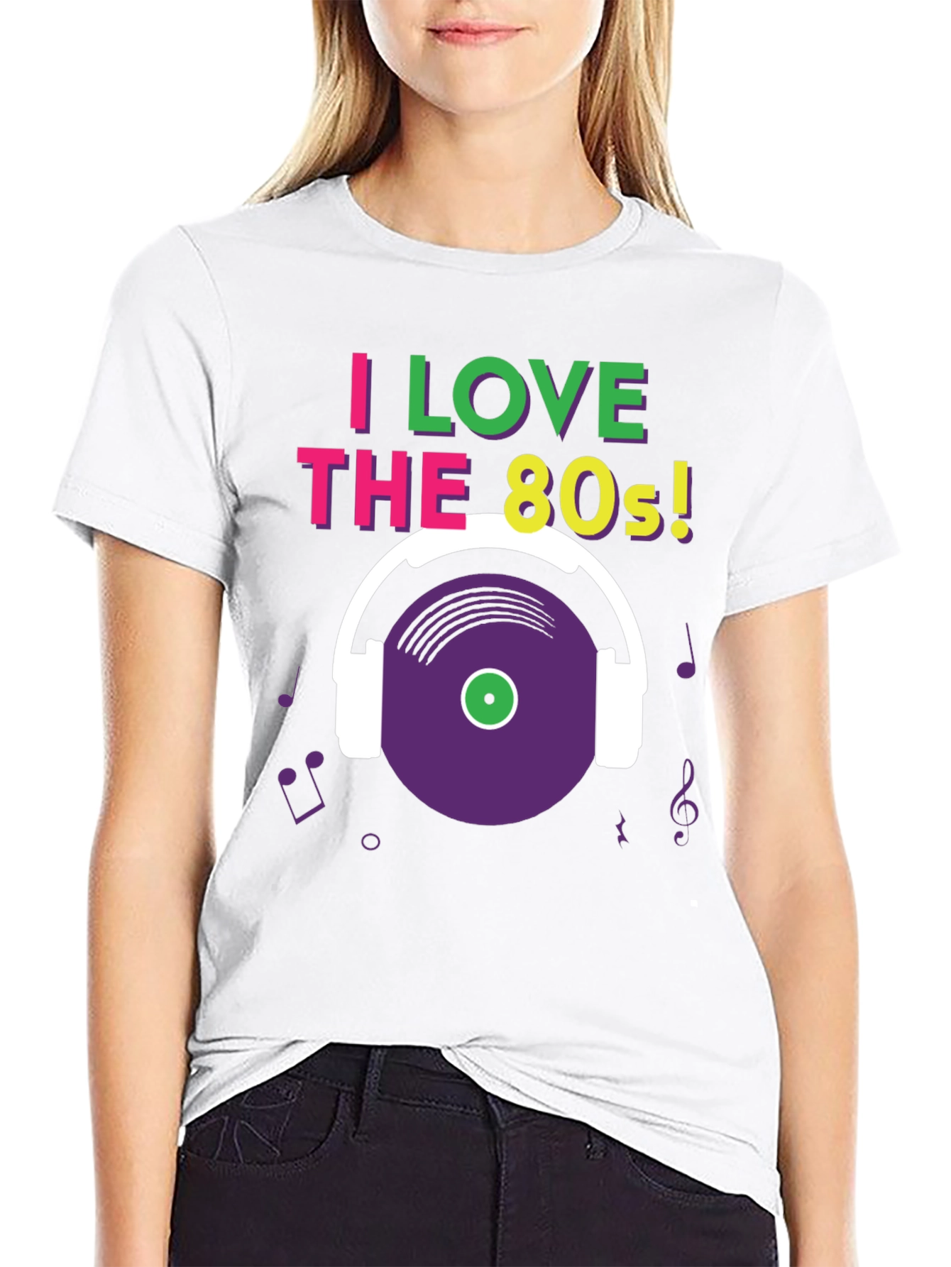 I Love the 80s T-Shirt Retro Music Graphic Tee