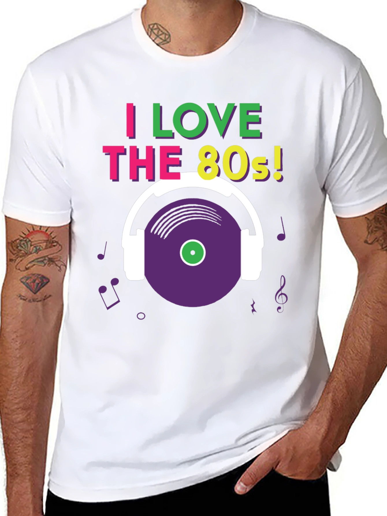 I Love the 80s T-Shirt Retro Music Graphic Tee