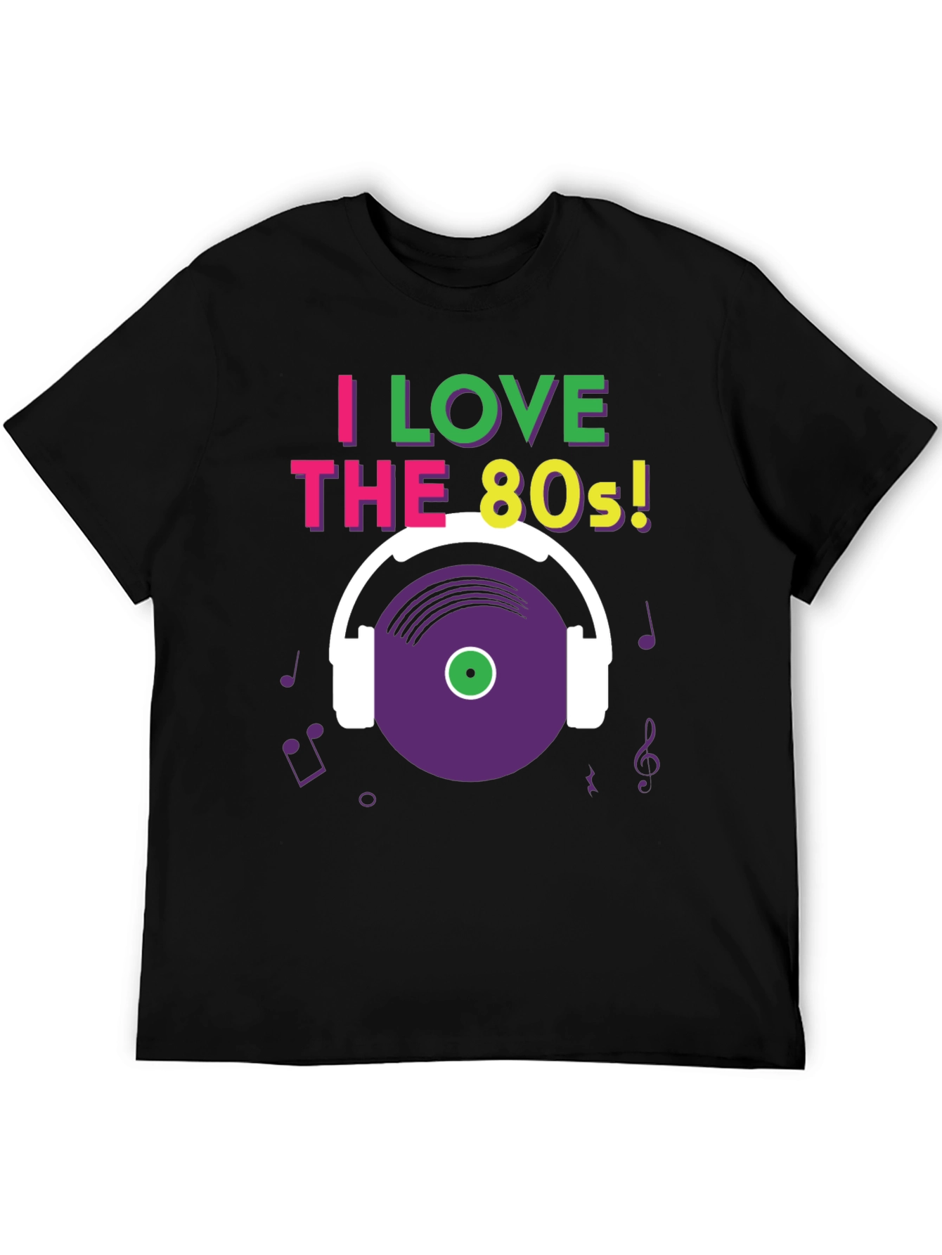 I Love the 80s T-Shirt Retro Music Graphic Tee