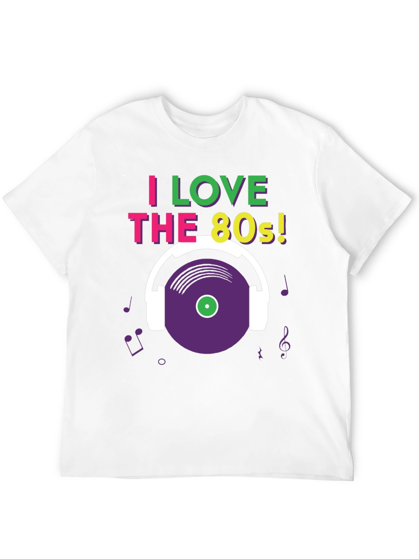 I Love the 80s T-Shirt Retro Music Graphic Tee