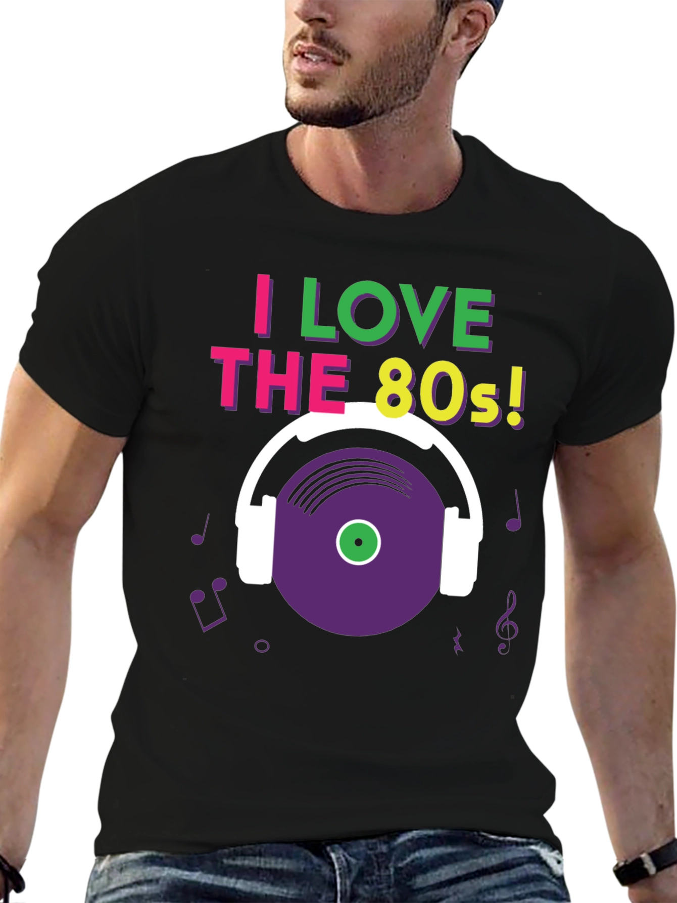 I Love the 80s T-Shirt Retro Music Graphic Tee