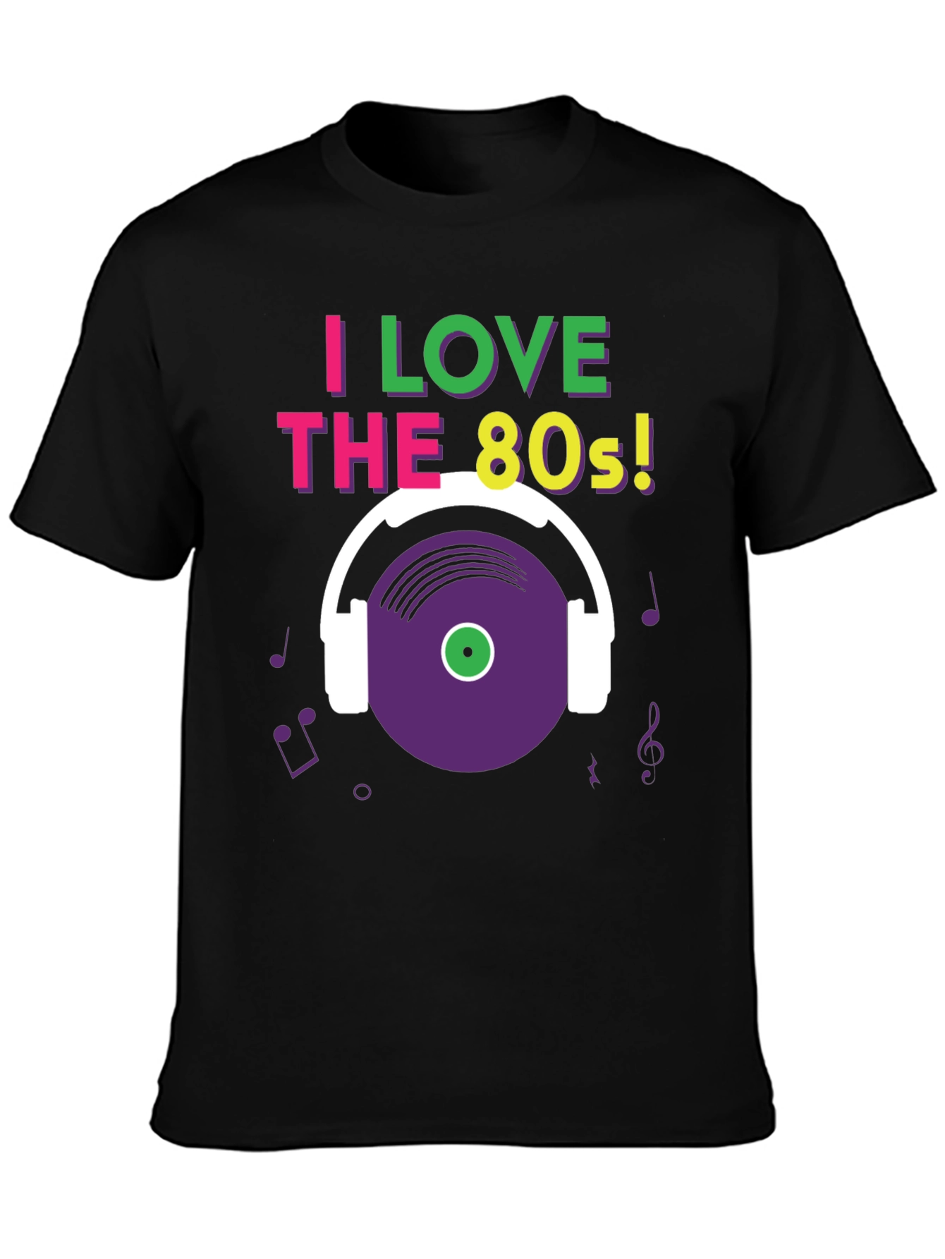 I Love the 80s T-Shirt Retro Music Graphic Tee