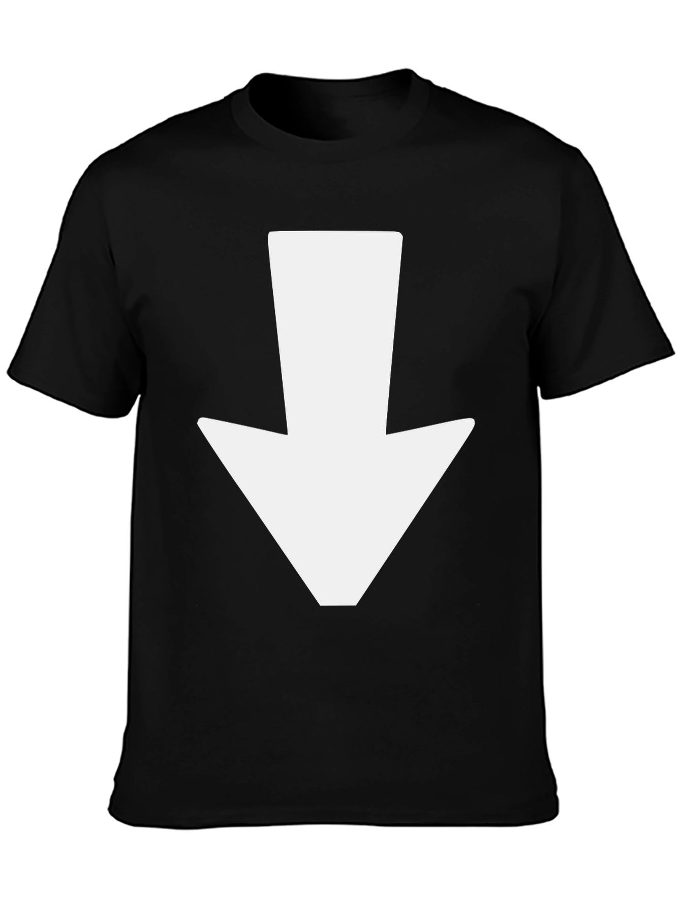 Down Arrow Black Tee - Point the Way!