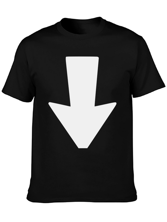 Down Arrow Black Tee - Point the Way!