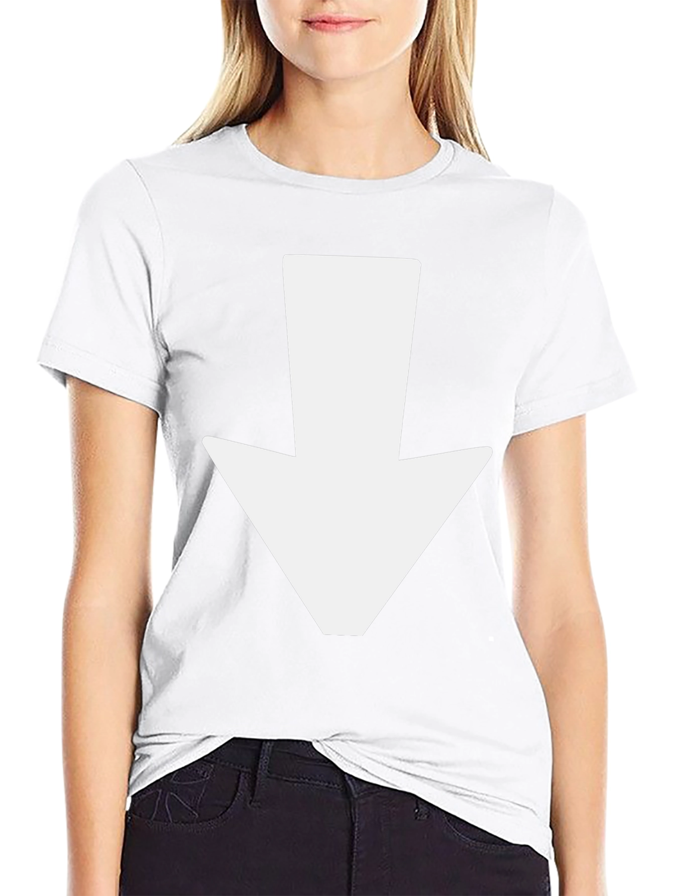 Down Arrow Black Tee - Point the Way!