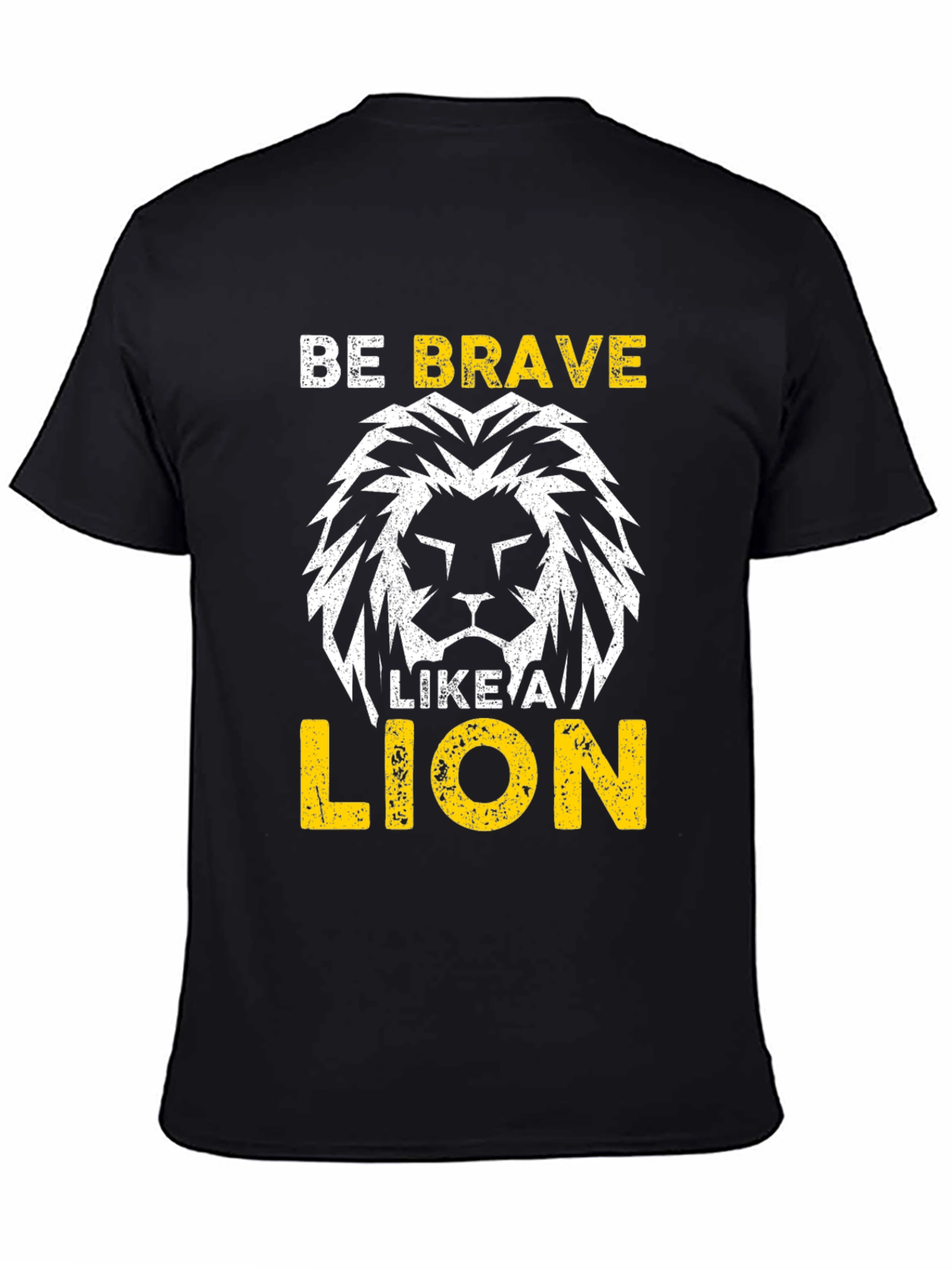 Be Brave Like A Lion Graphic Tee - Black