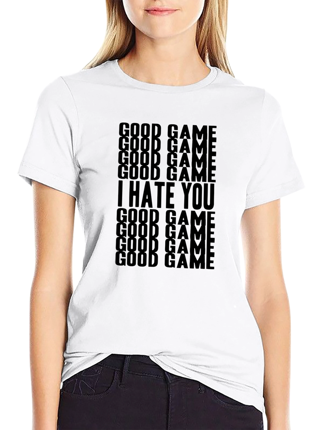 Good Game I Hate You Black T-Shirt