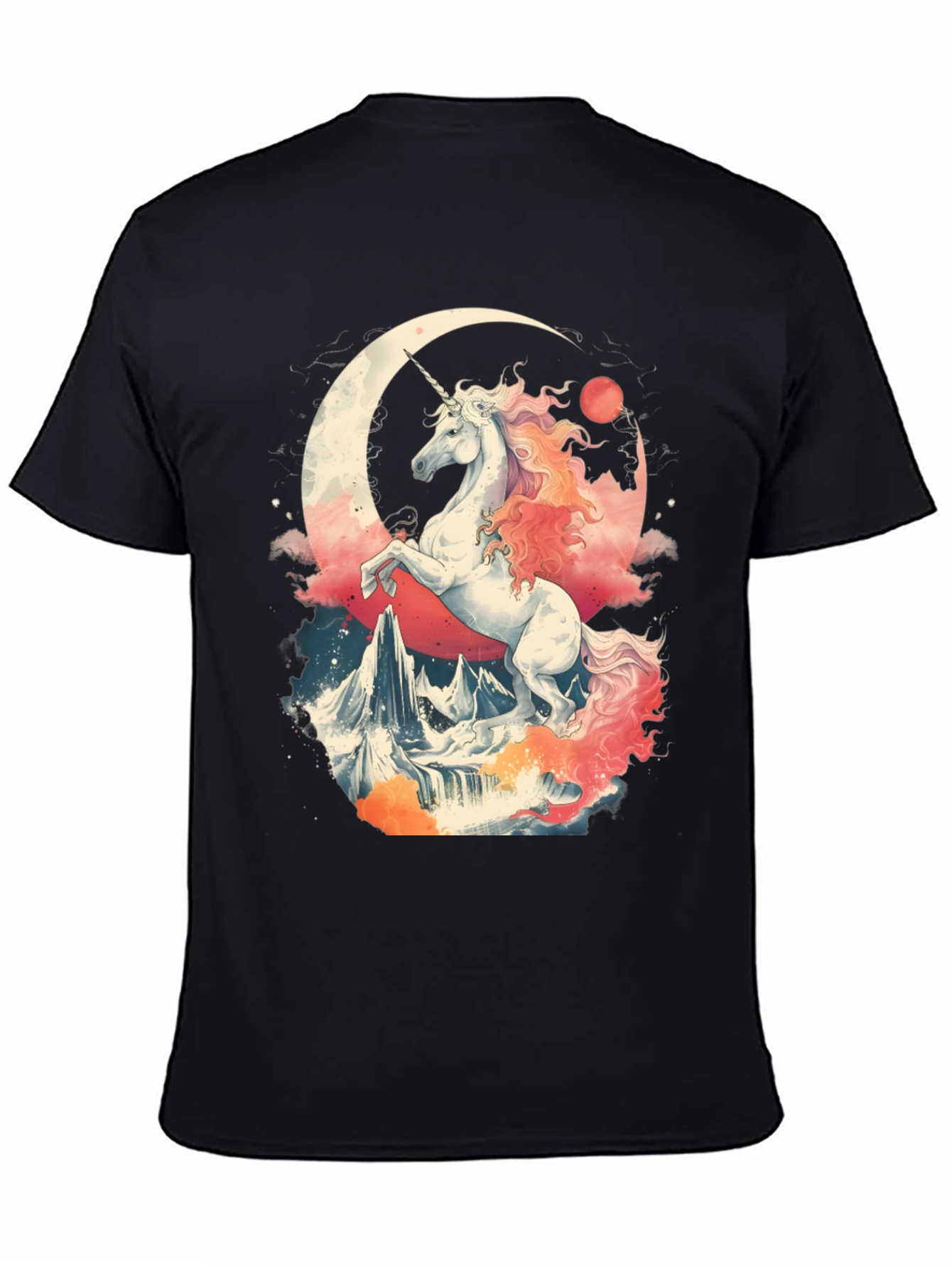 Unicorn Crescent Moon Graphic T-Shirt