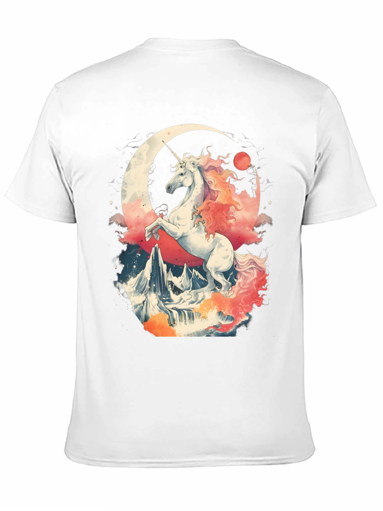 Unicorn Crescent Moon Graphic T-Shirt