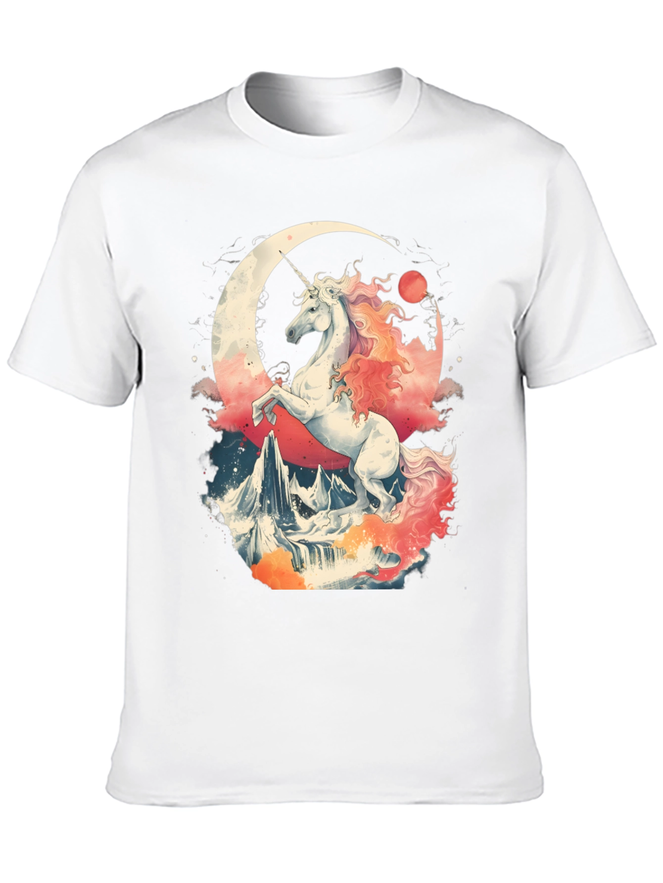 Unicorn Crescent Moon Graphic T-Shirt