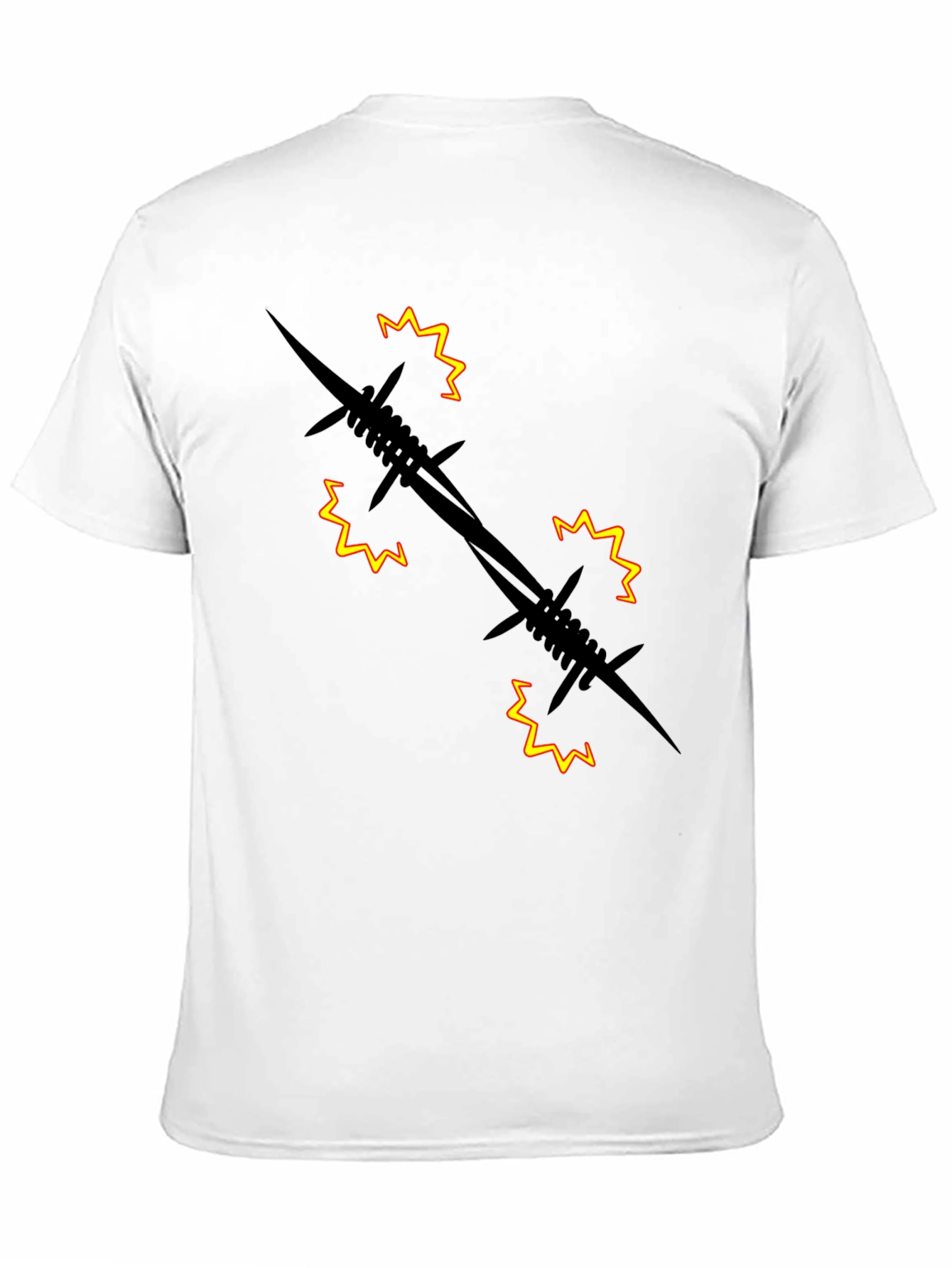 Barbed Wire Graphic Black T-Shirt